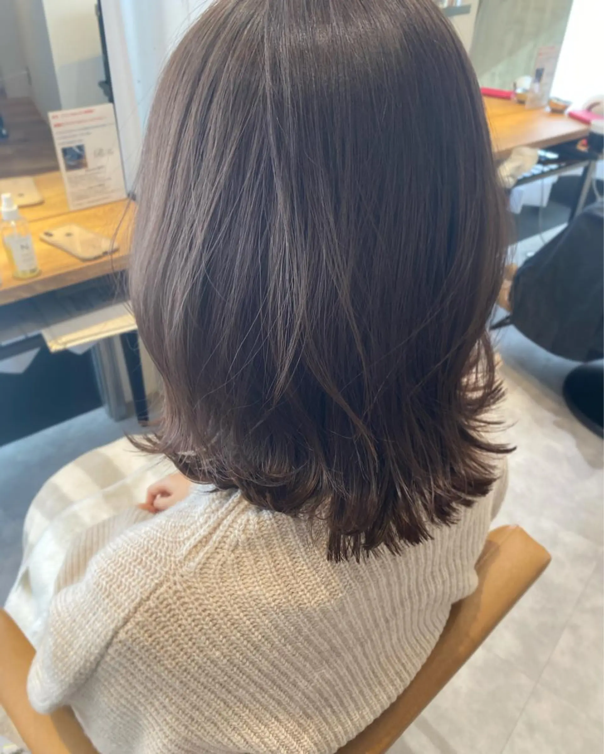 ミディアム カラー ベージュカラー ブラウンカラー 小野 かなこのヘアスタイル