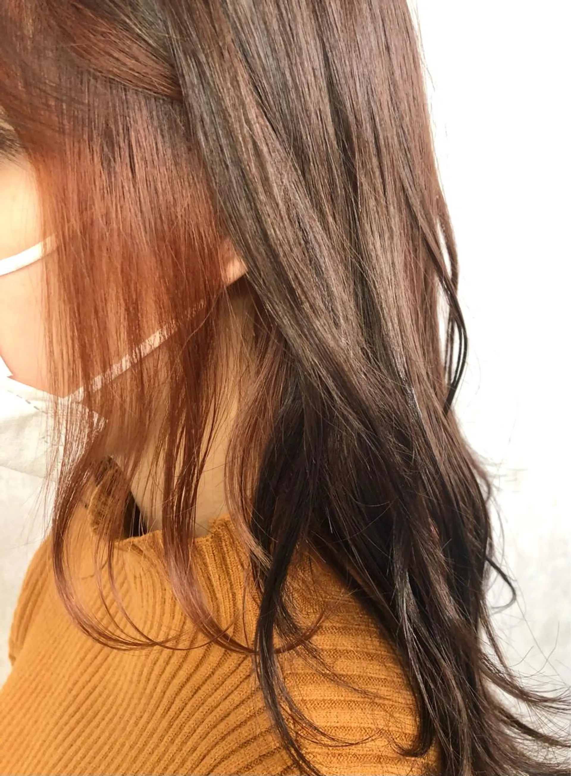 セミロング カラー ベージュカラー インナーカラー カット ヘアカラー トリートメント ショート、韓国メンズ ヘアのかつらぎのヘアスタイル