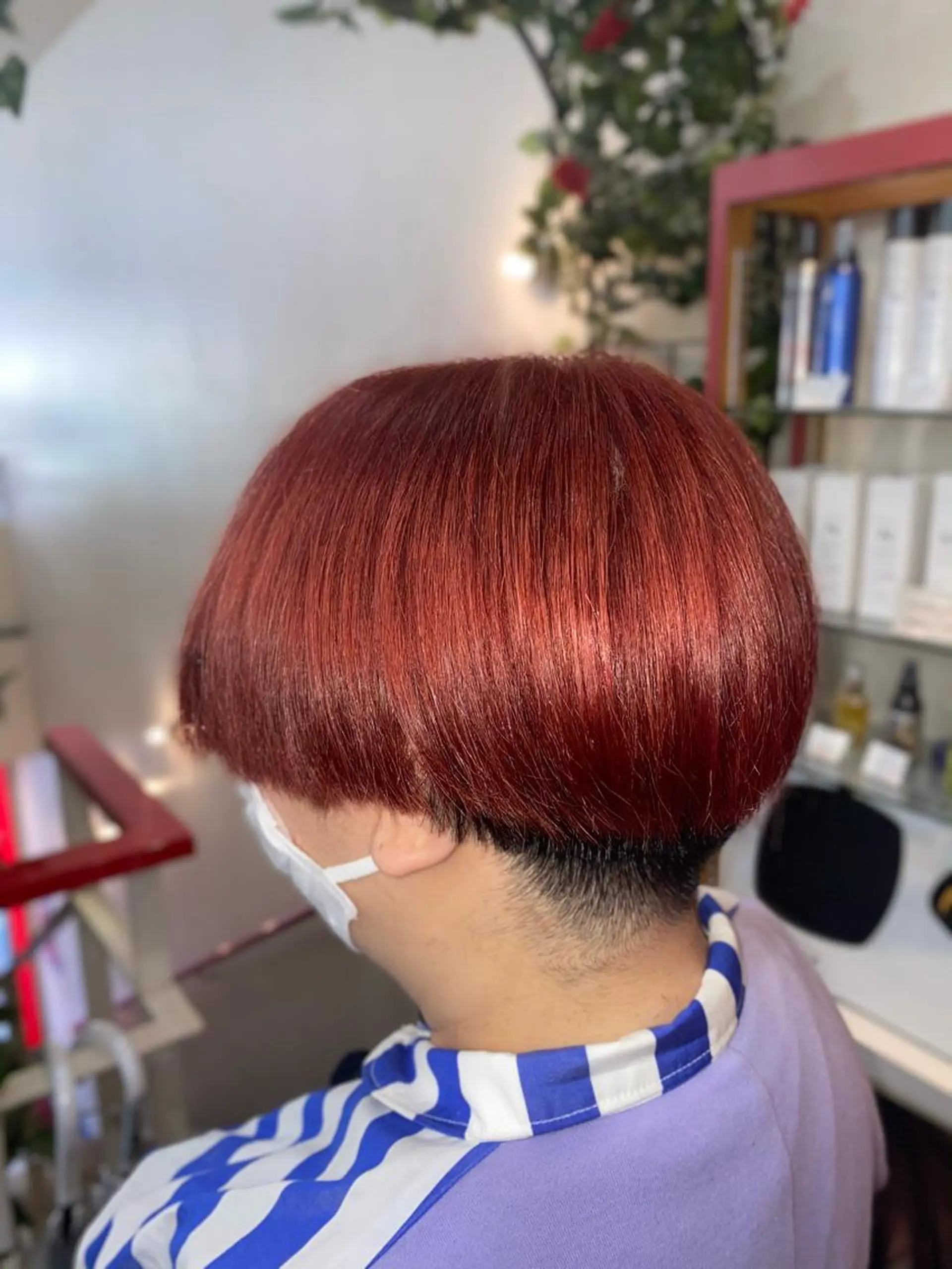 ショート レッドブラウン ヘアカラー ゆぴ☾‪/推しカラー /ハイトーンのヘアスタイル