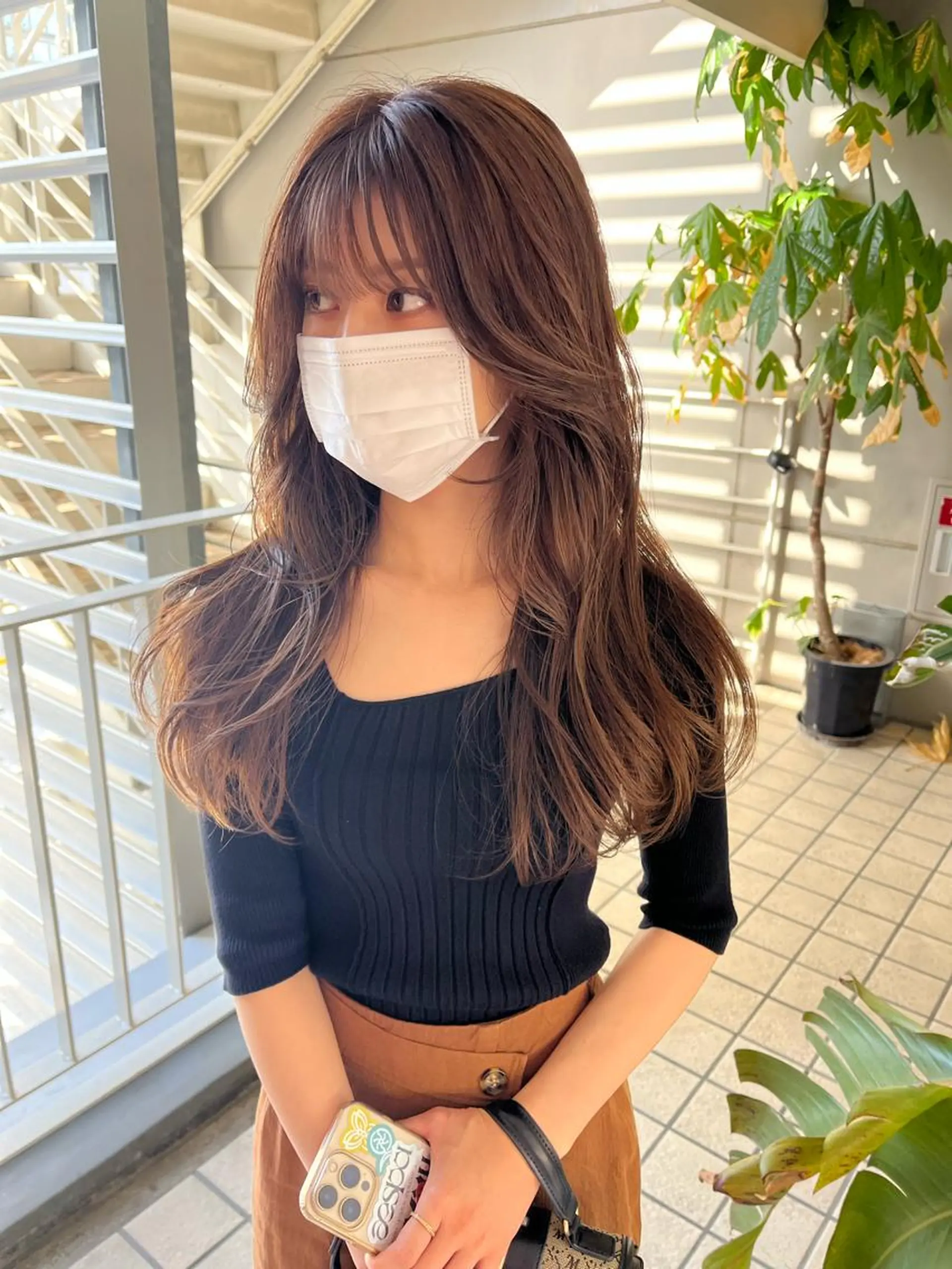 ロング カラー ヘアアレンジ ブリーチ ケアブリーチ デザインカラー ダブルカラー イヤリングカラー umu.［韓国ヘア /レイヤーカット］のヘアスタイル