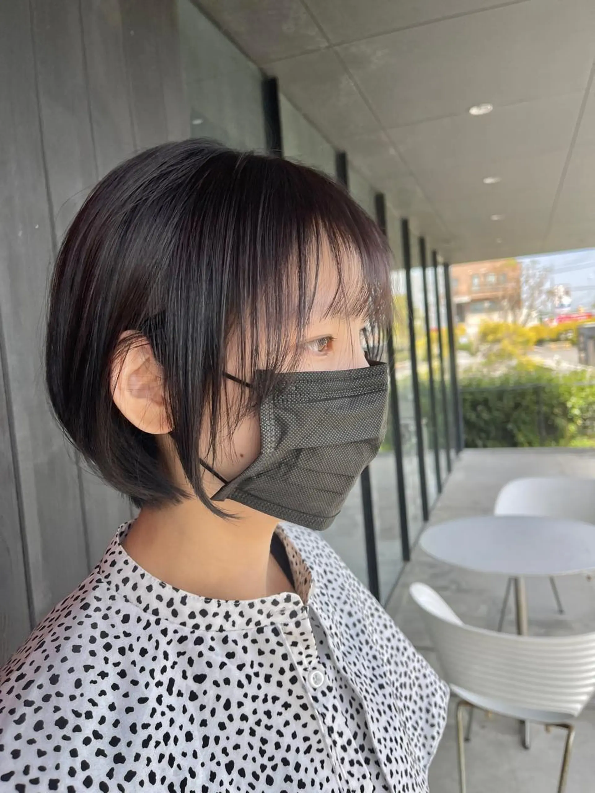 ショート カラー 丸みショート ダークグレー ダークグレージュ グレージュ ショートヘア カット ヘアカラー 三好 達也のヘアスタイル