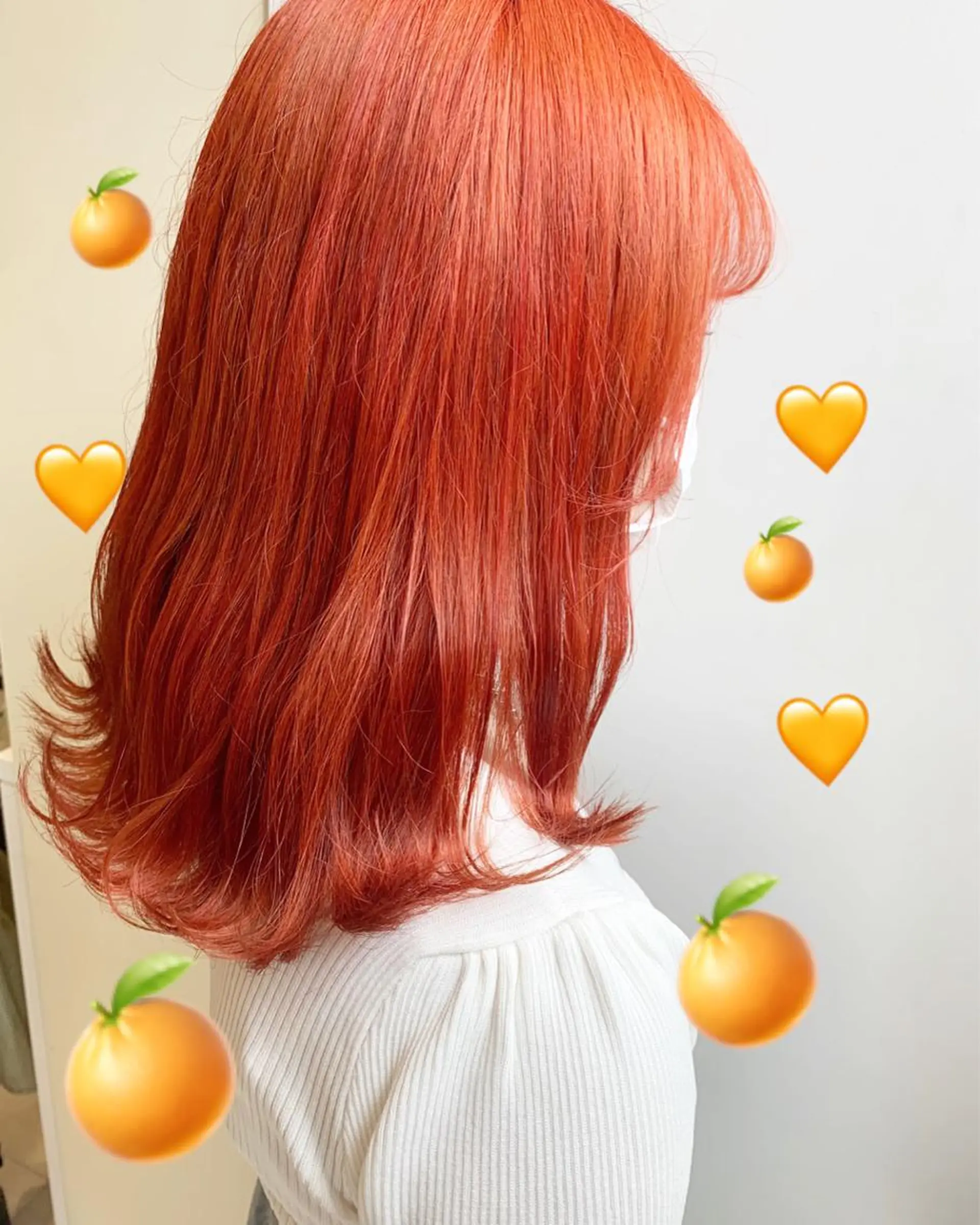 セミロング カラー オレンジ EMANON新宿東口所属・新宿駅近♡ ♡個室♡三都季🌜のヘアスタイル