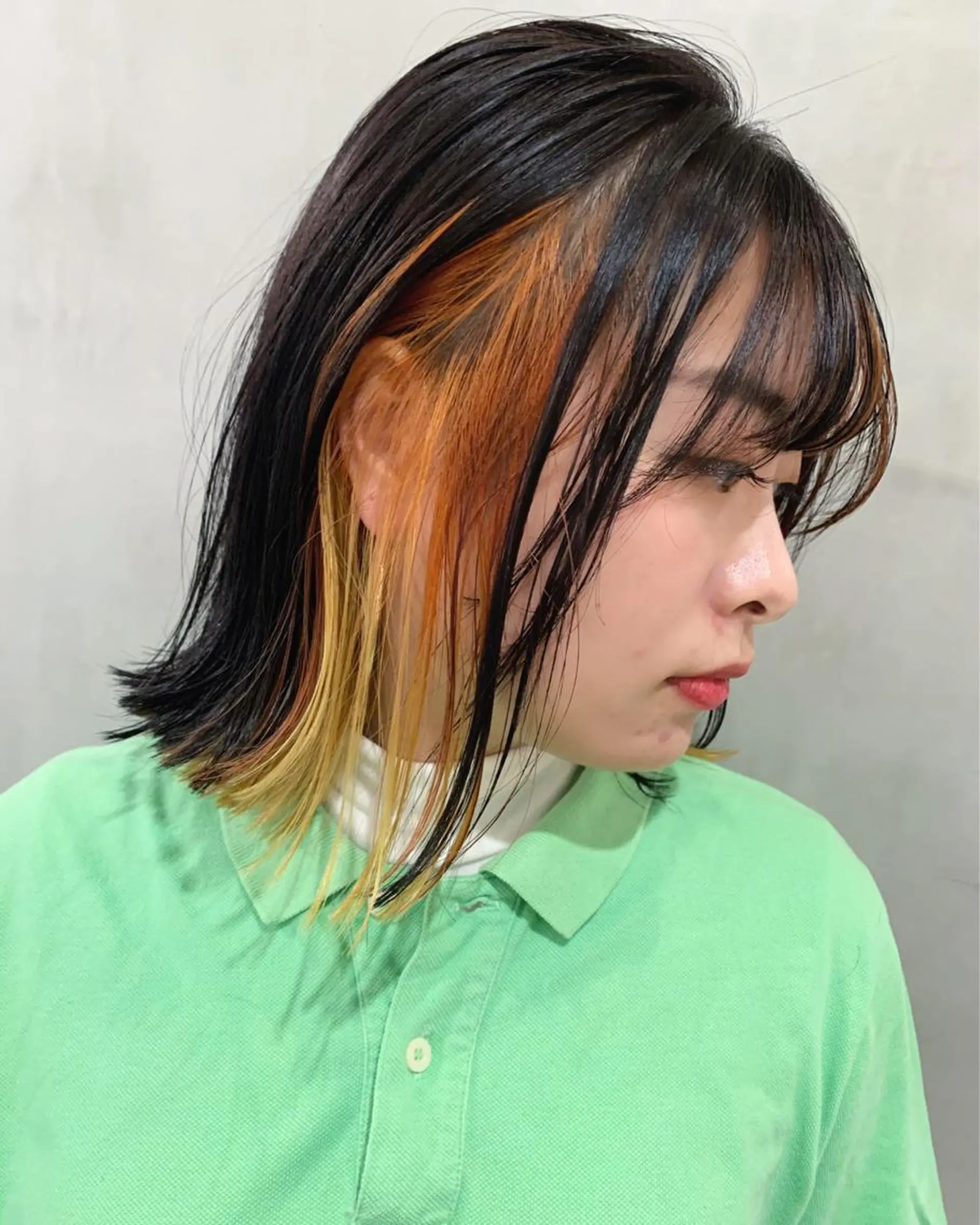 ミディアム カラー ヘアカラー トリートメント 優 作のヘアスタイル