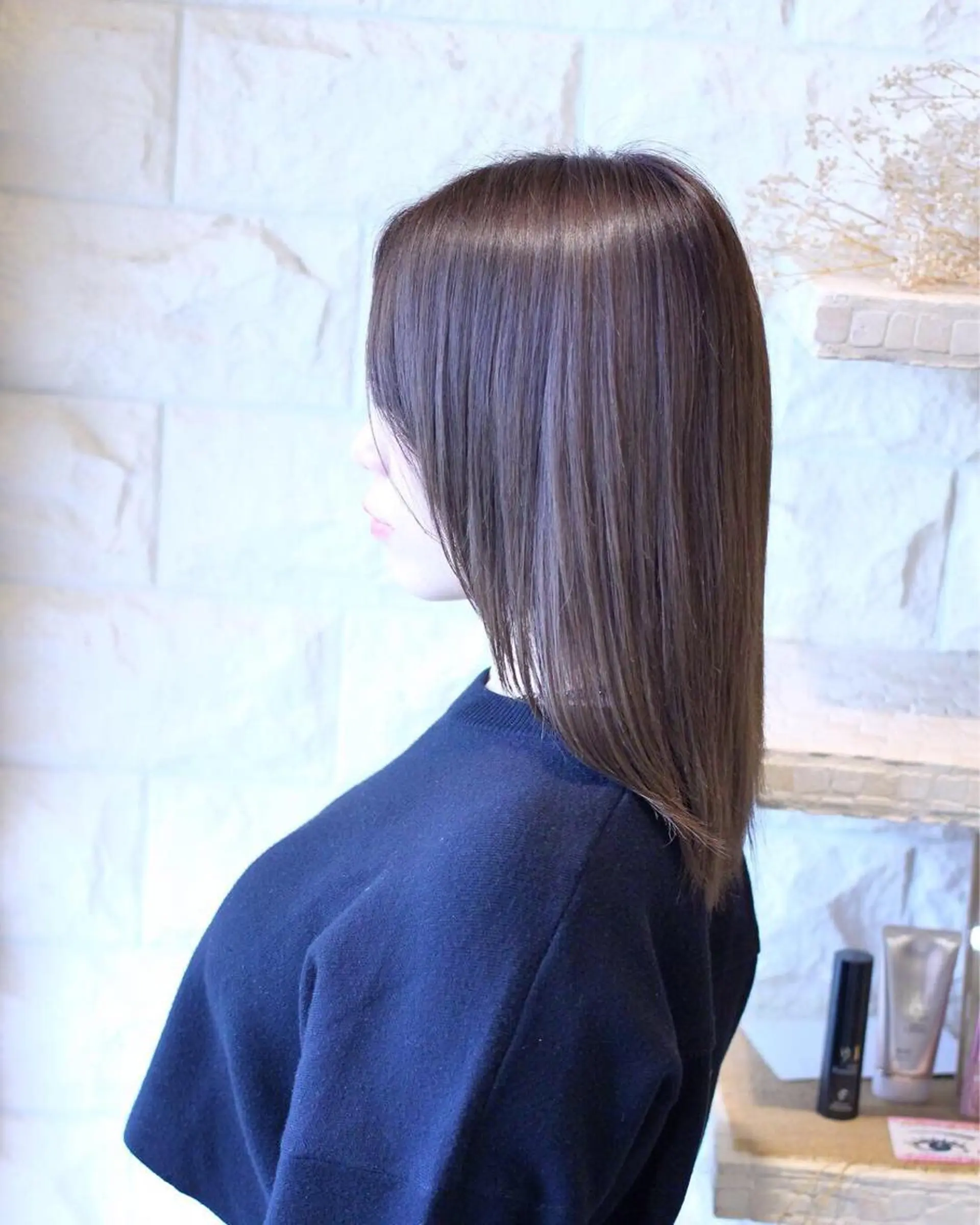 セミロング パーマ 縮毛矯正 土居 正季のヘアスタイル