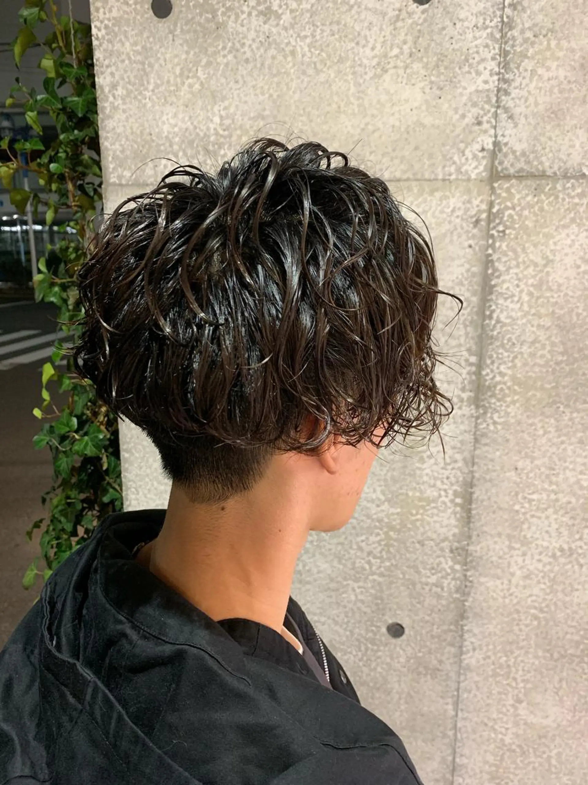 ショート カラー パーマ メンズ メンズパーマフェード シモジタカヒロのヘアスタイル