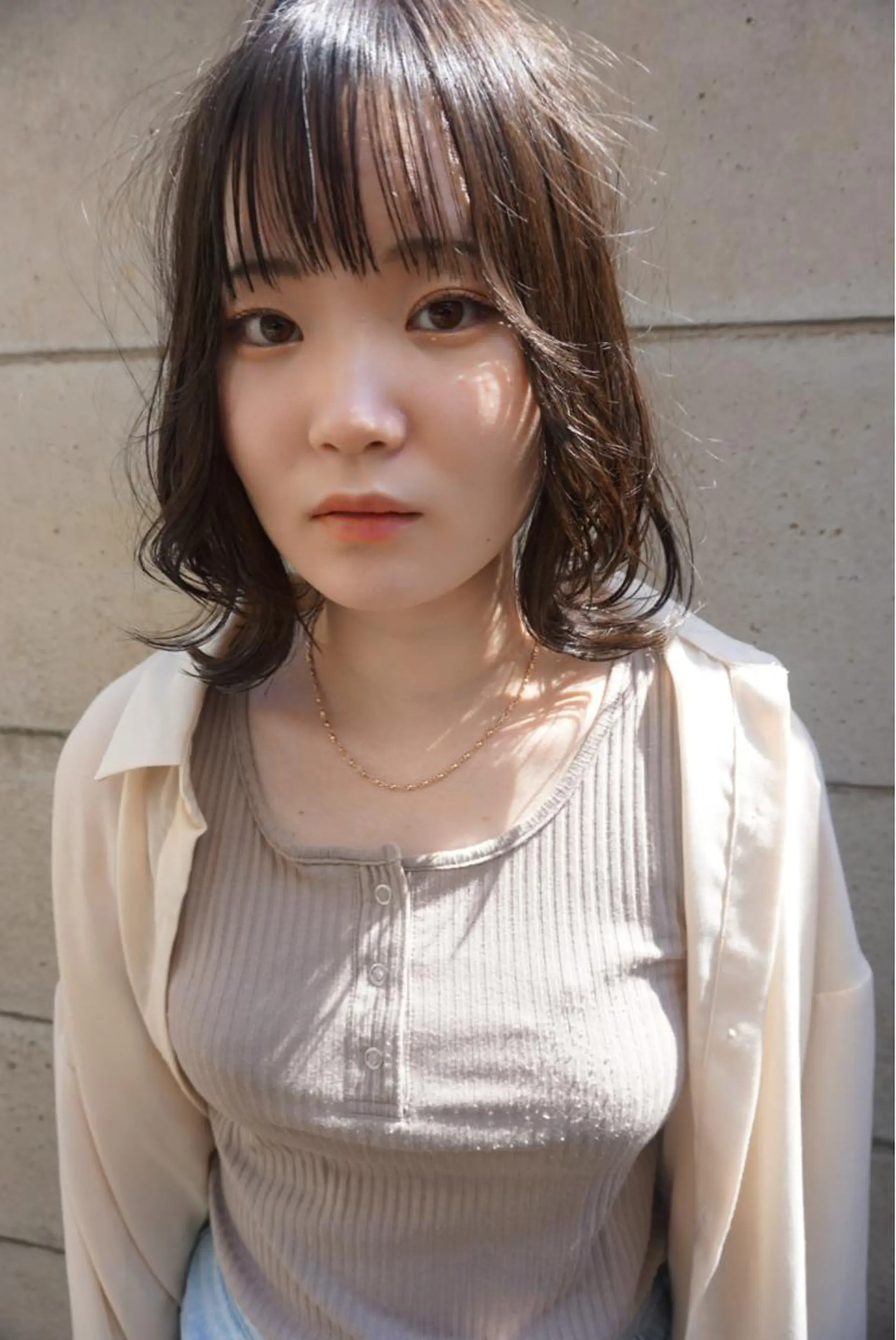 ミディアム カット 縮毛矯正 永井 大希のヘアスタイル