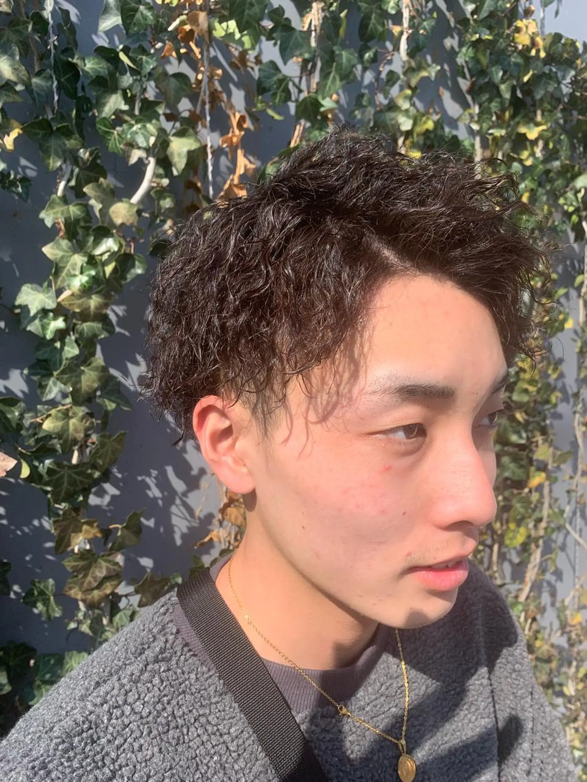 ショート パーマ メンズ メンズパーマフェード シモジタカヒロのヘアスタイル