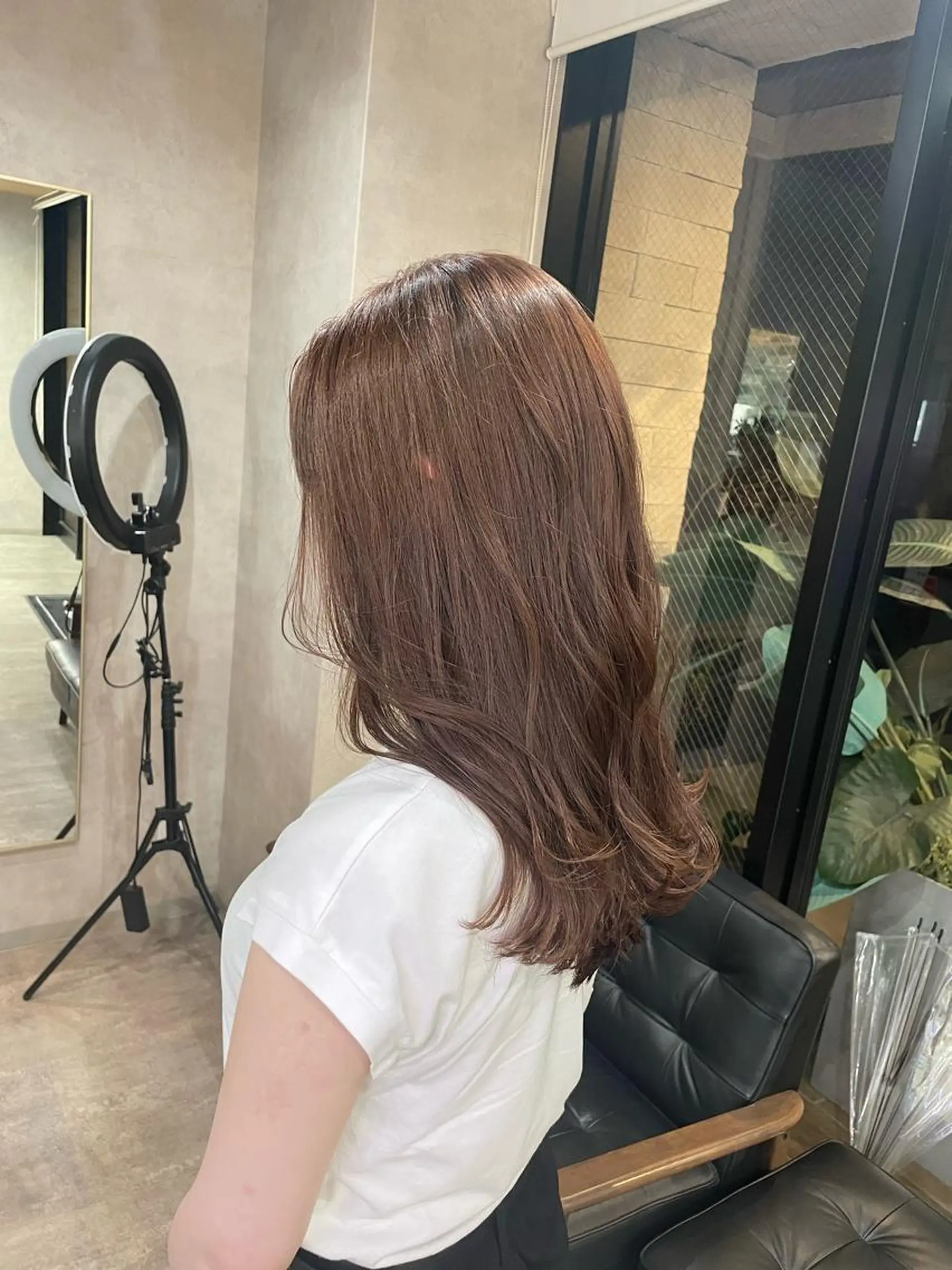 セミロング カラー ブリーチ 透明感カラー ブリーチなしカラー カット ヘアカラー トリートメント RIENS / ayu ♡のヘアスタイル