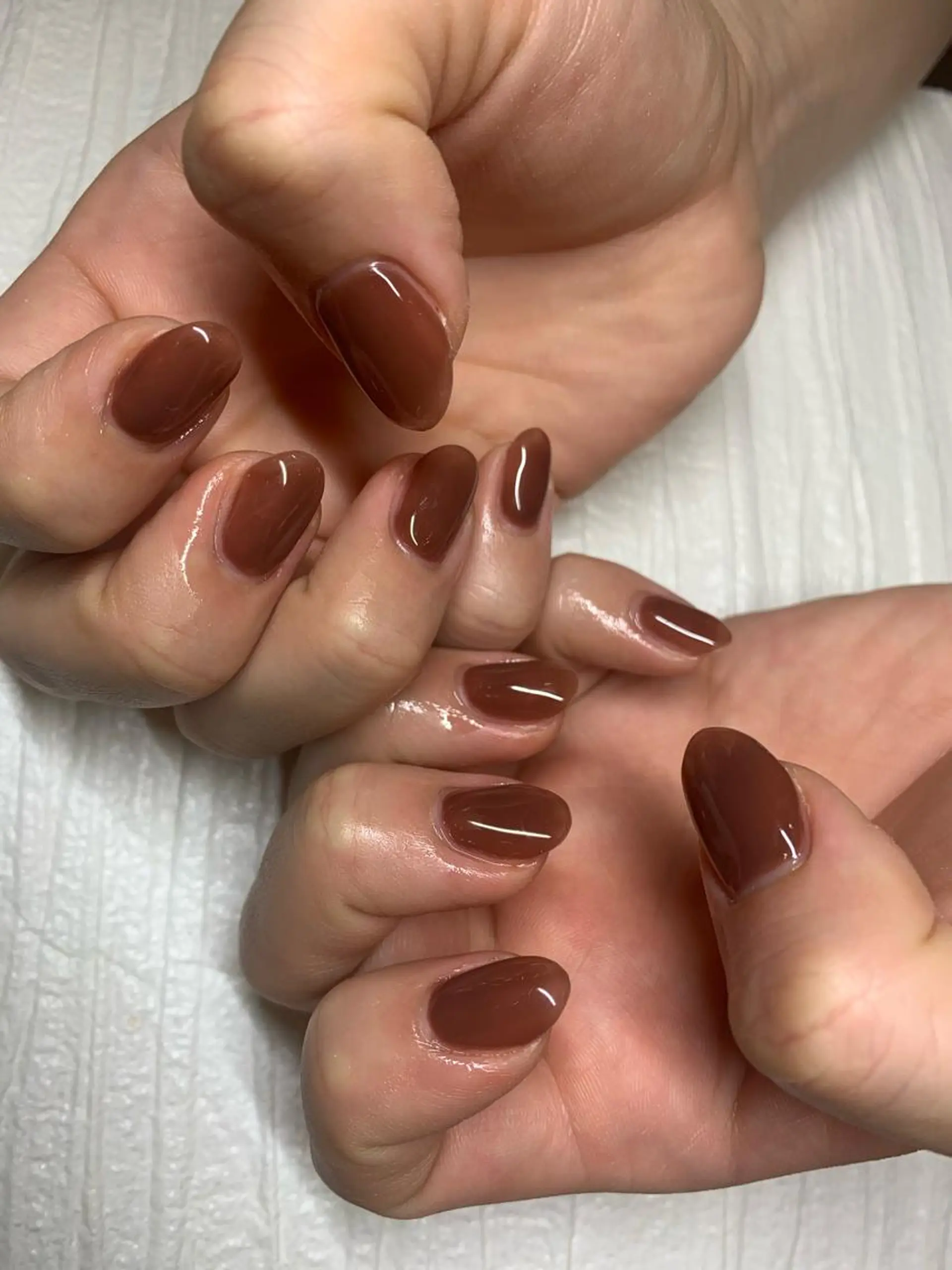 ネイル ブラウン ワンカラーネイル ハンドネイル Nail &Beauty Salon ☆Kirari☆所属・ビューティサロン ☆Kirari☆のネイルデザイン