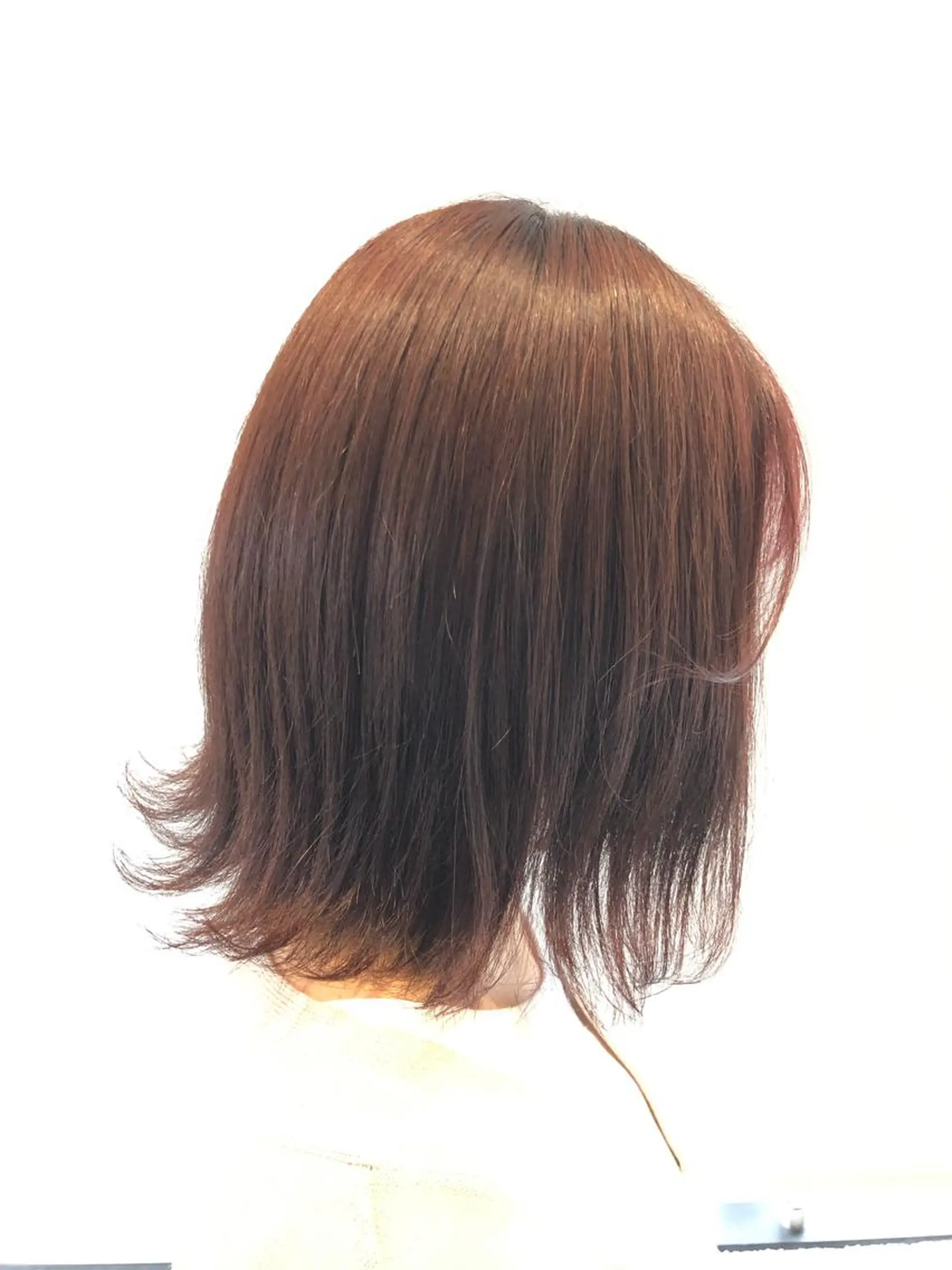 セミロング カラー ブリーチ ブリーチなしカラー ピンクカラー ワタナベ テルマサのヘアスタイル