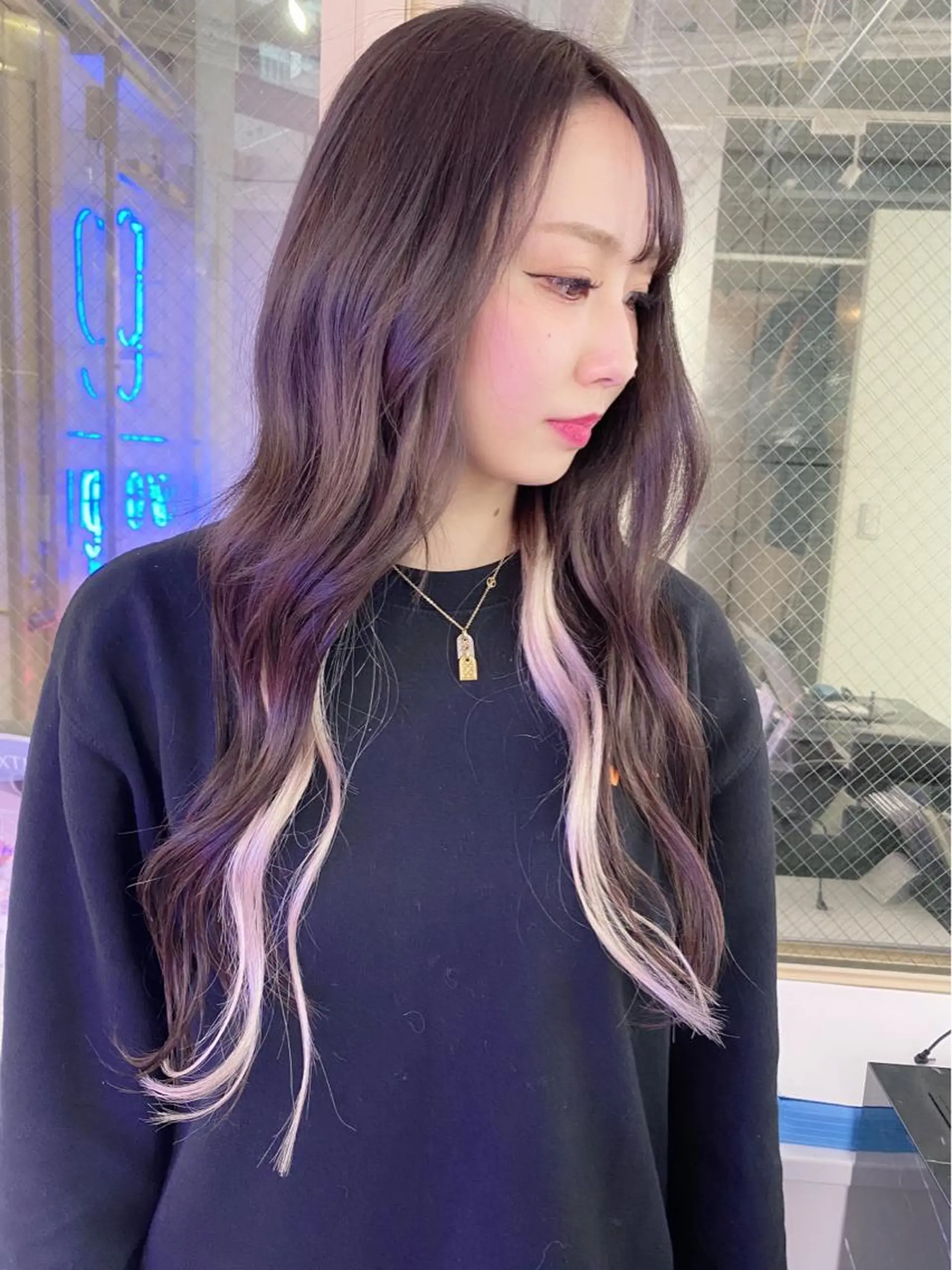 ロング カラー エクステ ヘアカラー エクステ grow所属・🧡YUKA🧡 渋谷/プルエクステのヘアスタイル