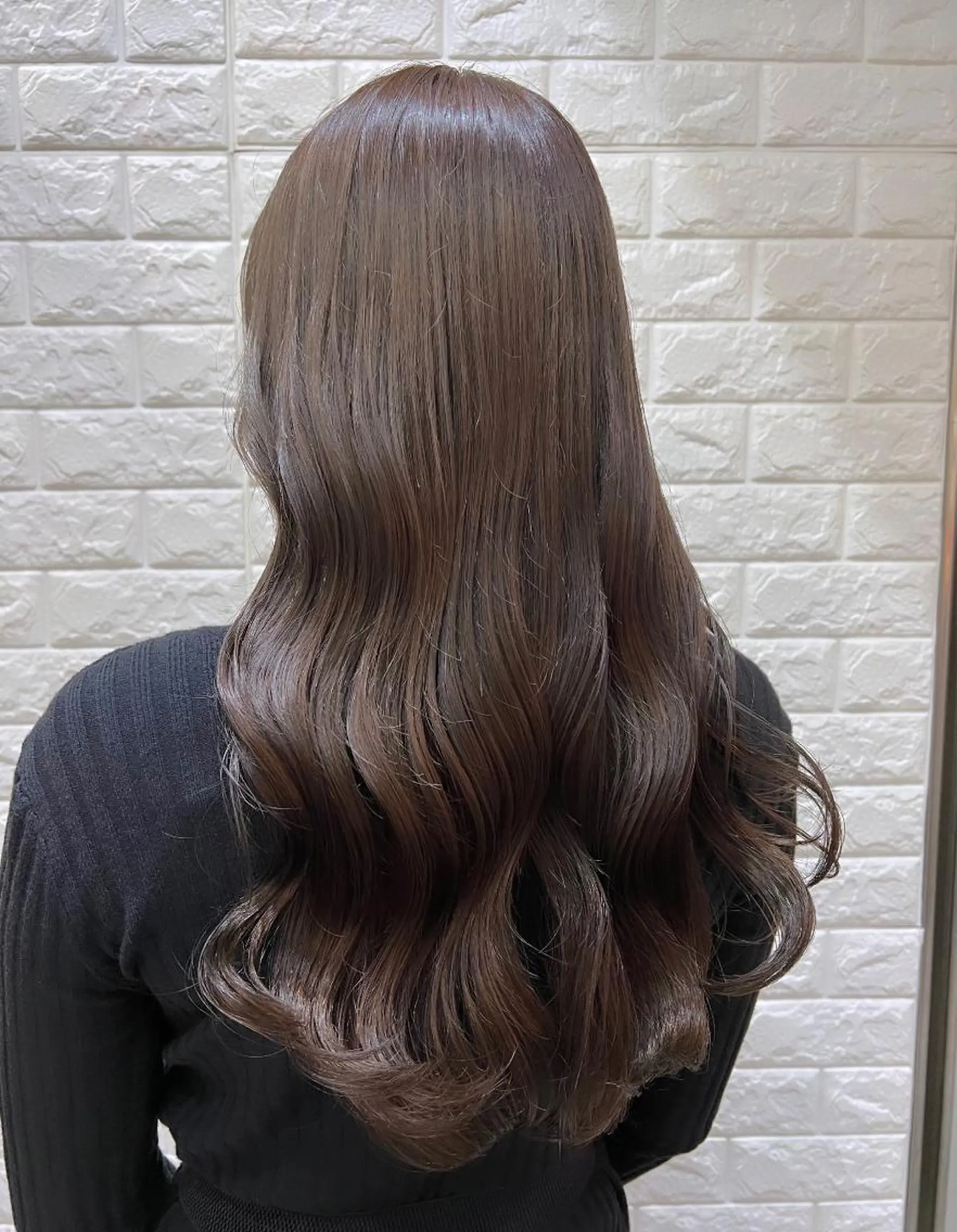 ロング カラー ベージュカラー ブラウンカラー ショコラグレージュ チョコレートブラウン ココアベージュ カット ヘアカラー トリートメント 艶髪モテヘア ♡tomimaのヘアスタイル