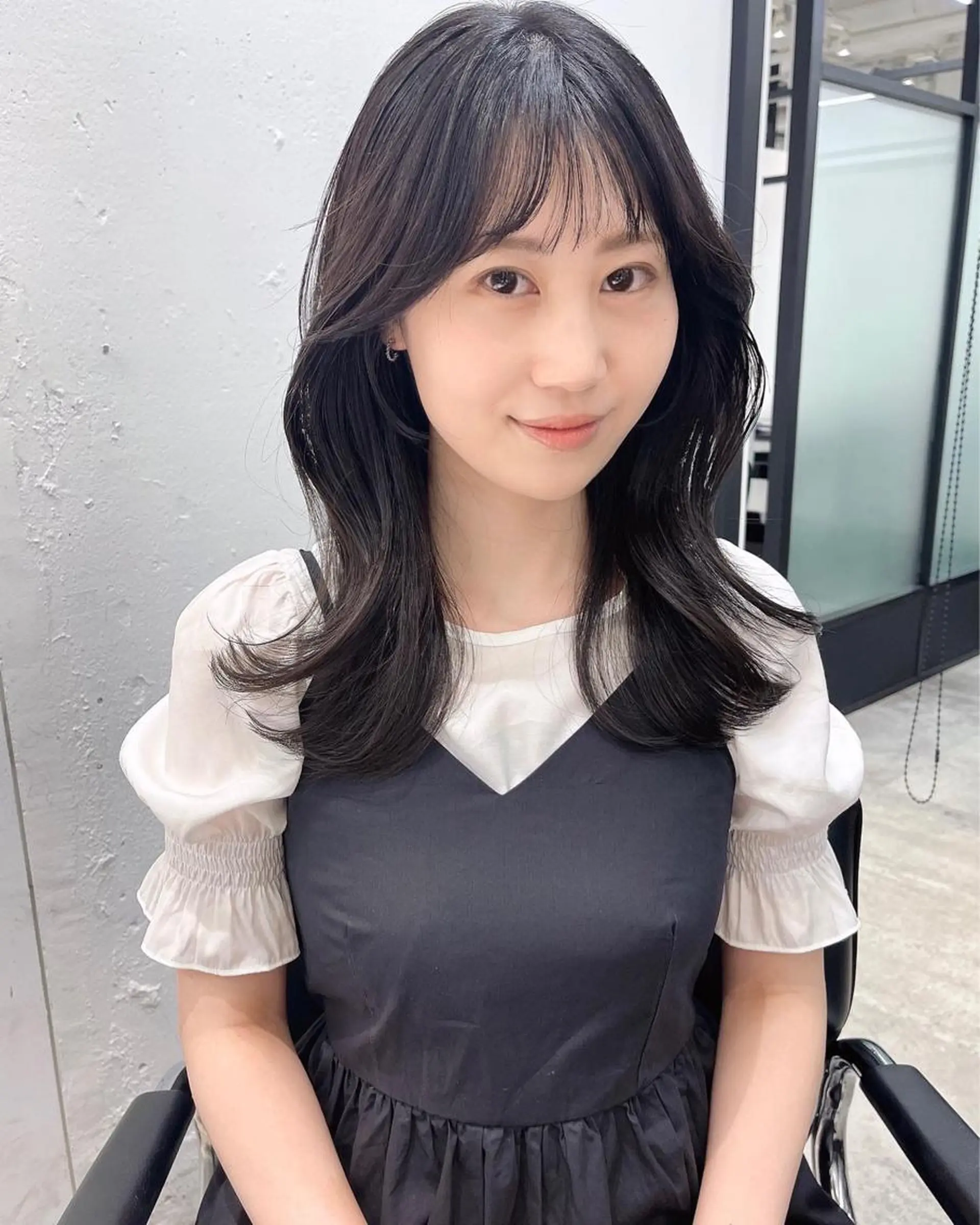 セミロング カット ヘアカラー トリートメント 韓国レイヤーカット 髪質改善▫️水野有真のヘアスタイル