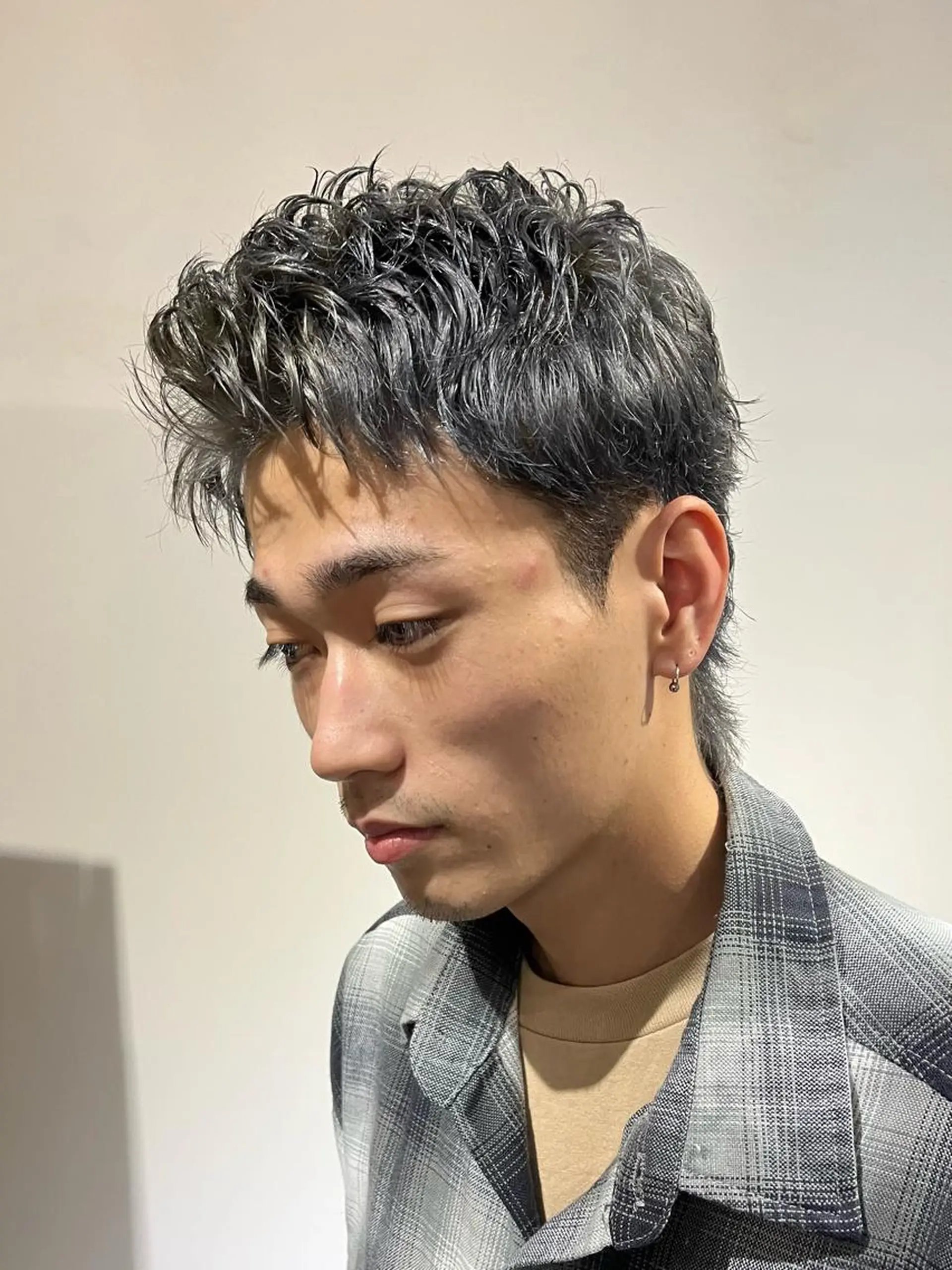 ショート カラー パーマ メンズ アイブロウ メンズアイブロウ カット 京都駅メンズカット/ パーマ/Keigoのヘアスタイル