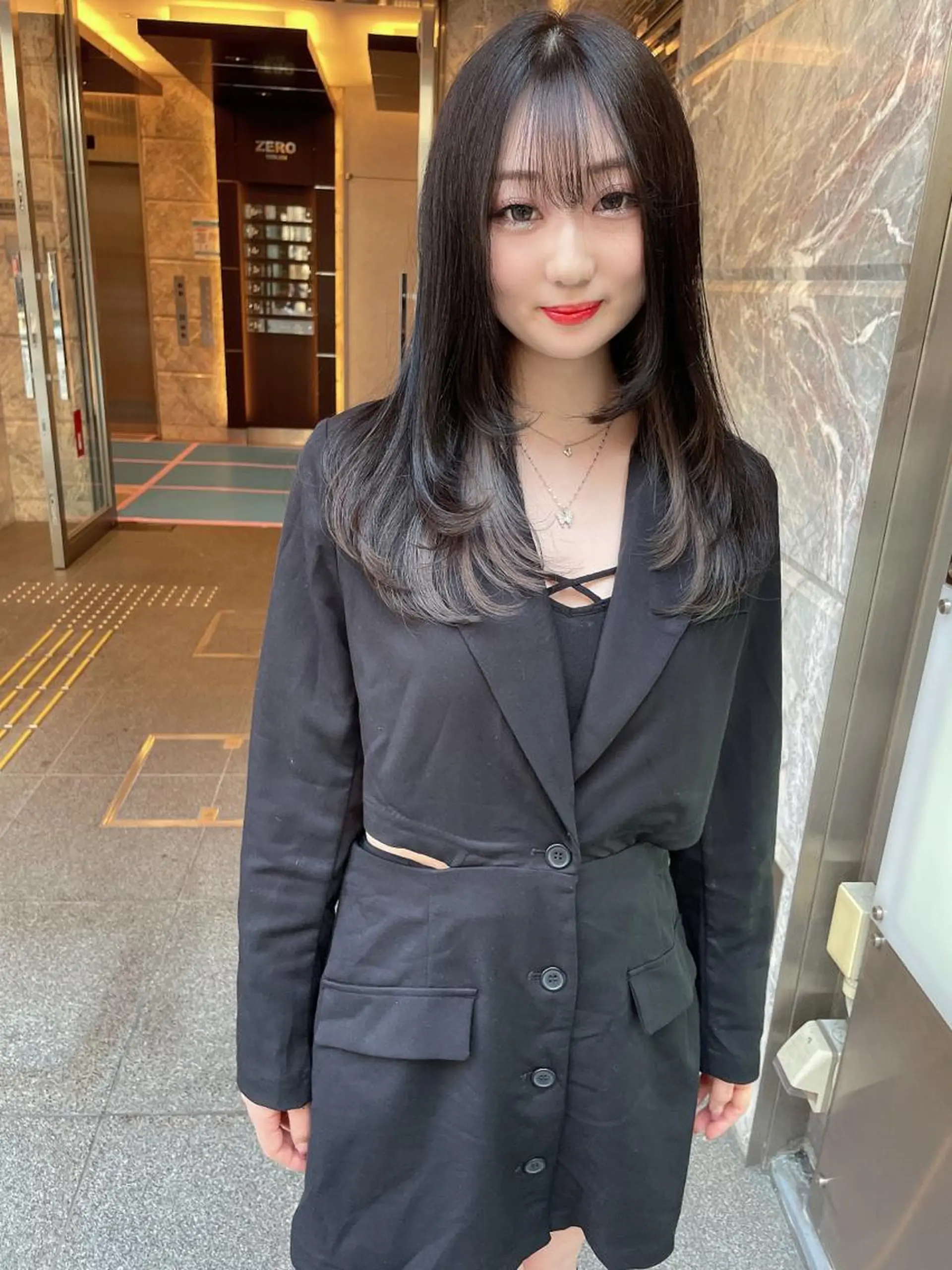 ロング カラー カット ヘアカラー トリートメント 髪質改善will hairdesignのヘアスタイル