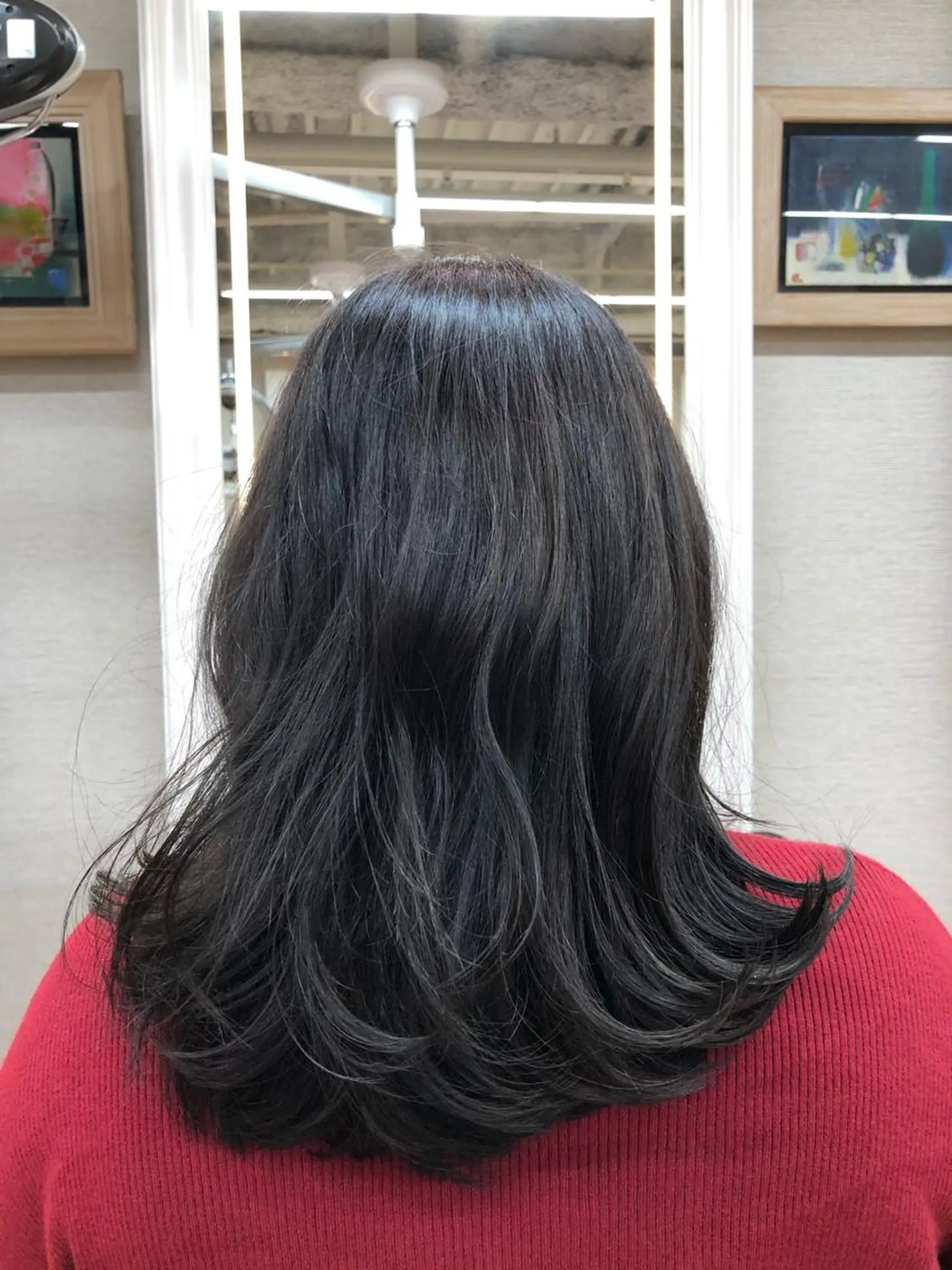 セミロング カラー グレージュ dogstar小林諒 レイヤー/パーマのヘアスタイル