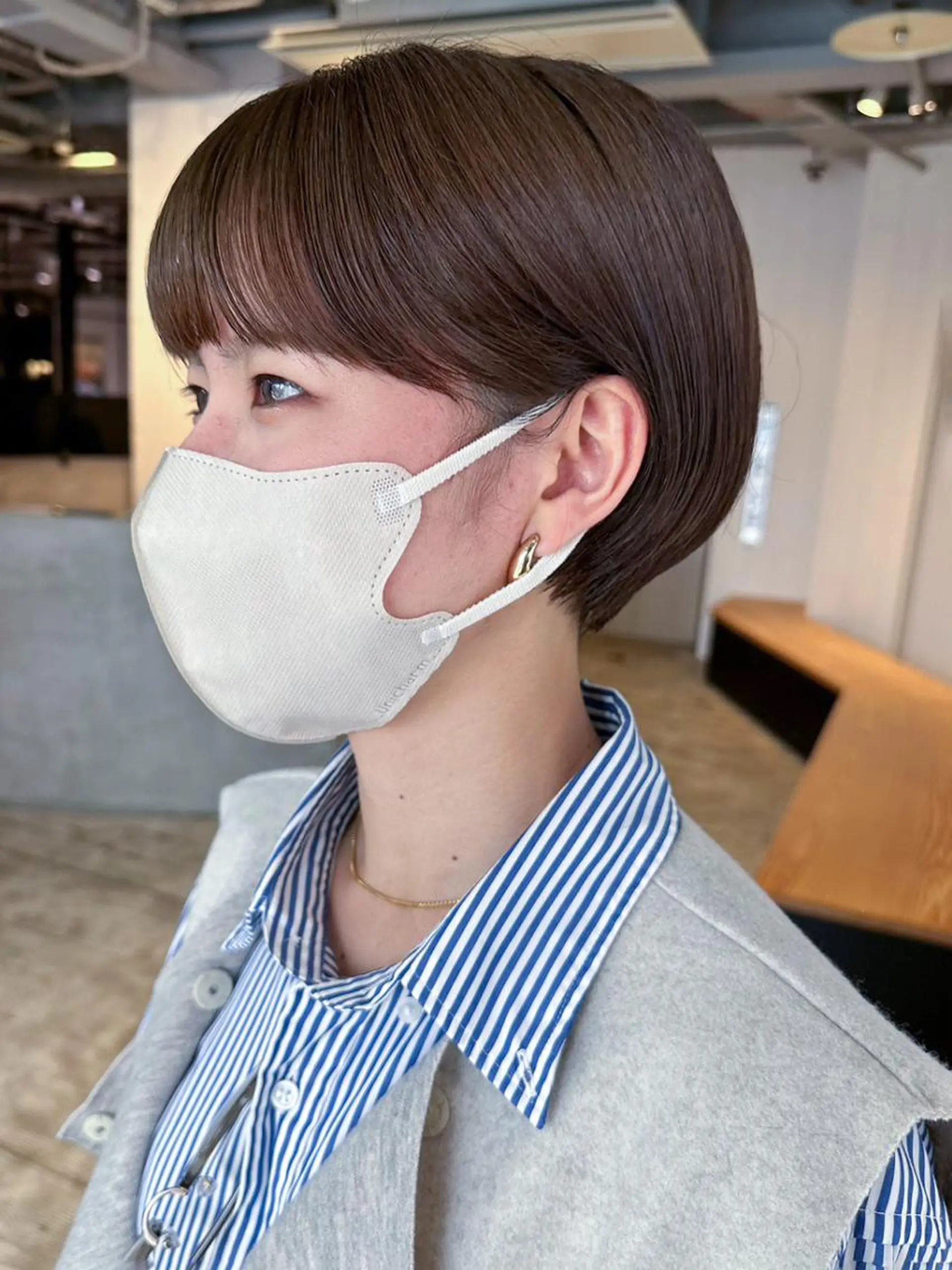 ショート カラー ヘアアレンジ パーマ ブラウンカラー ショートヘア カット ヘアカラー トリートメント ITbyALBUM 下北沢店のヘアスタイル