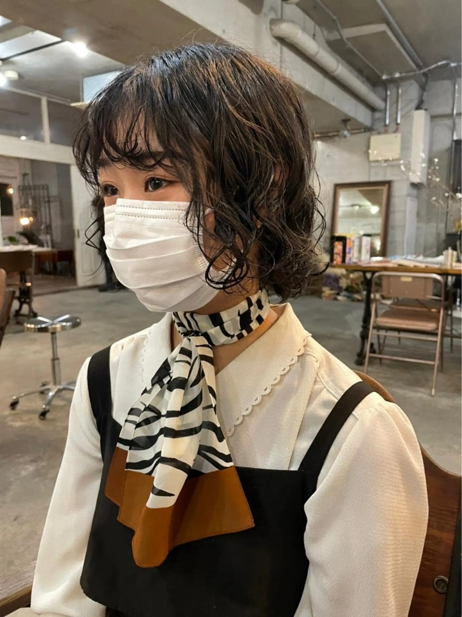ショート カラー パーマ カット パーマ トリートメント 南堀江🌿パーマ Tetsu【テツ】のヘアスタイル