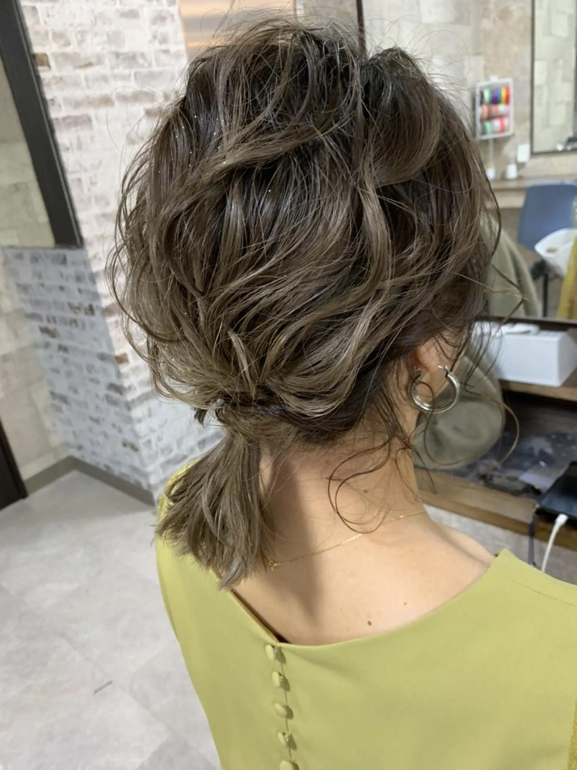 ミディアム ヘアアレンジ Achieve 三ノ宮のヘアスタイル