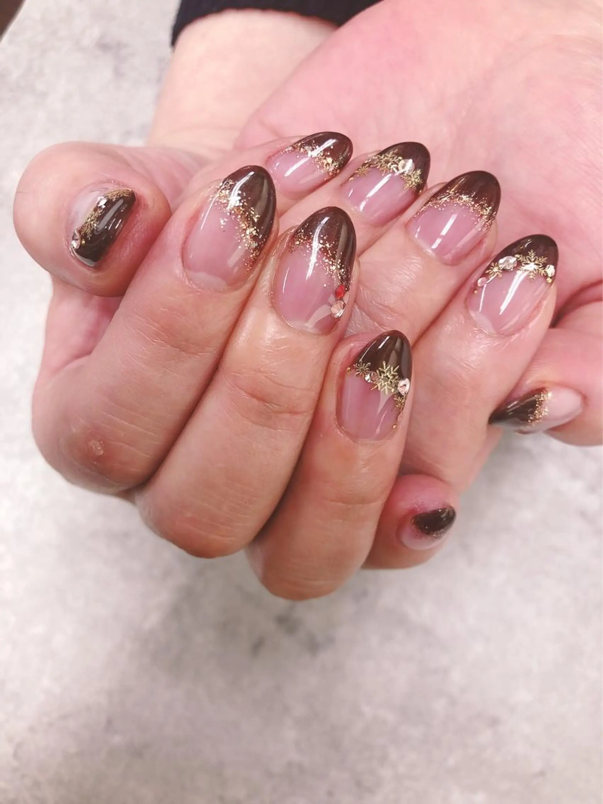 ネイル ボルドー フレンチネイル ハンドネイル FASTNAIL PLUS 新宿店のネイルデザイン