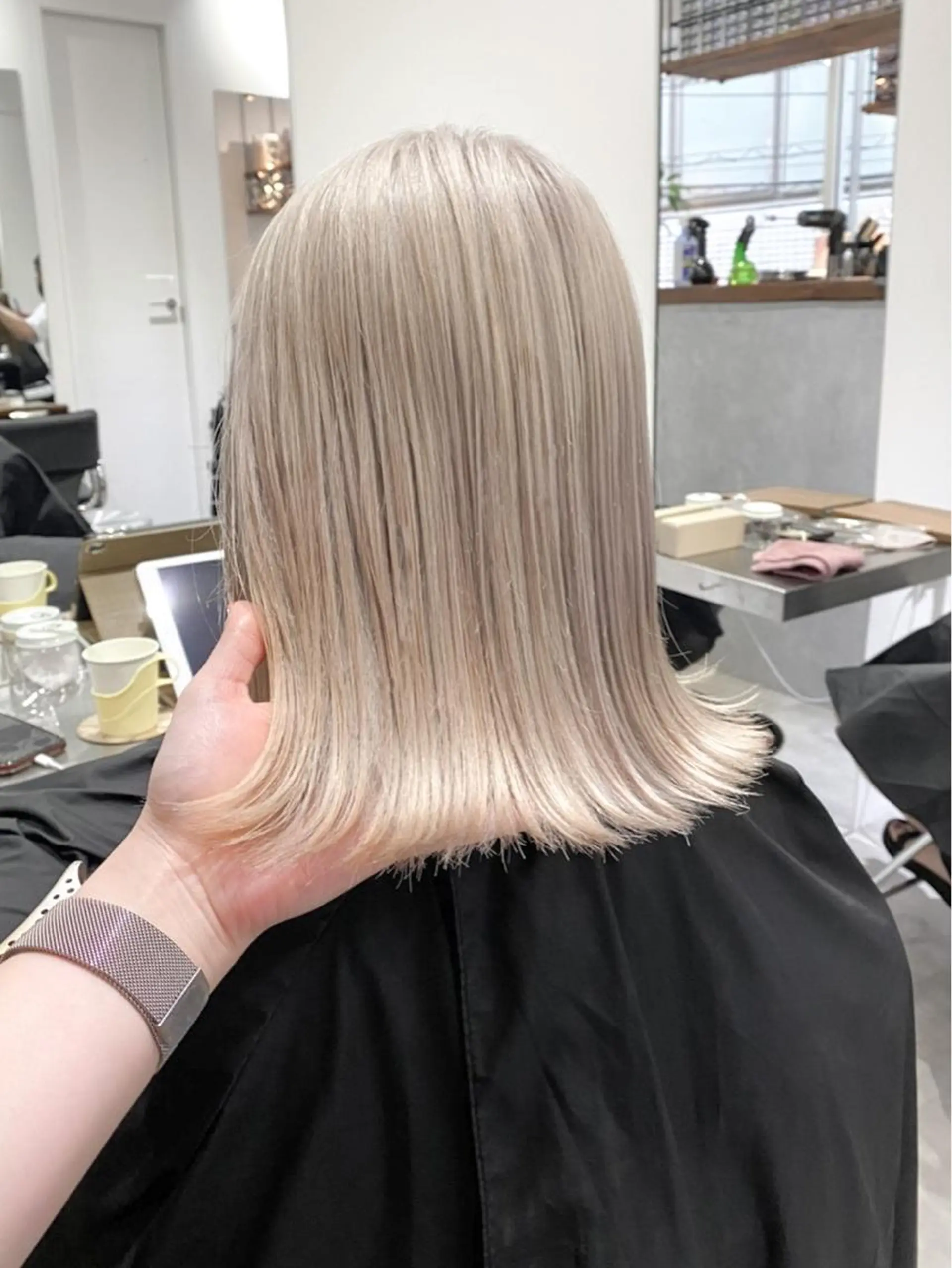 ミディアム ヘアカラー トリートメント 韓国系ダブルカラー✨ ハイライト専門✨春日のヘアスタイル