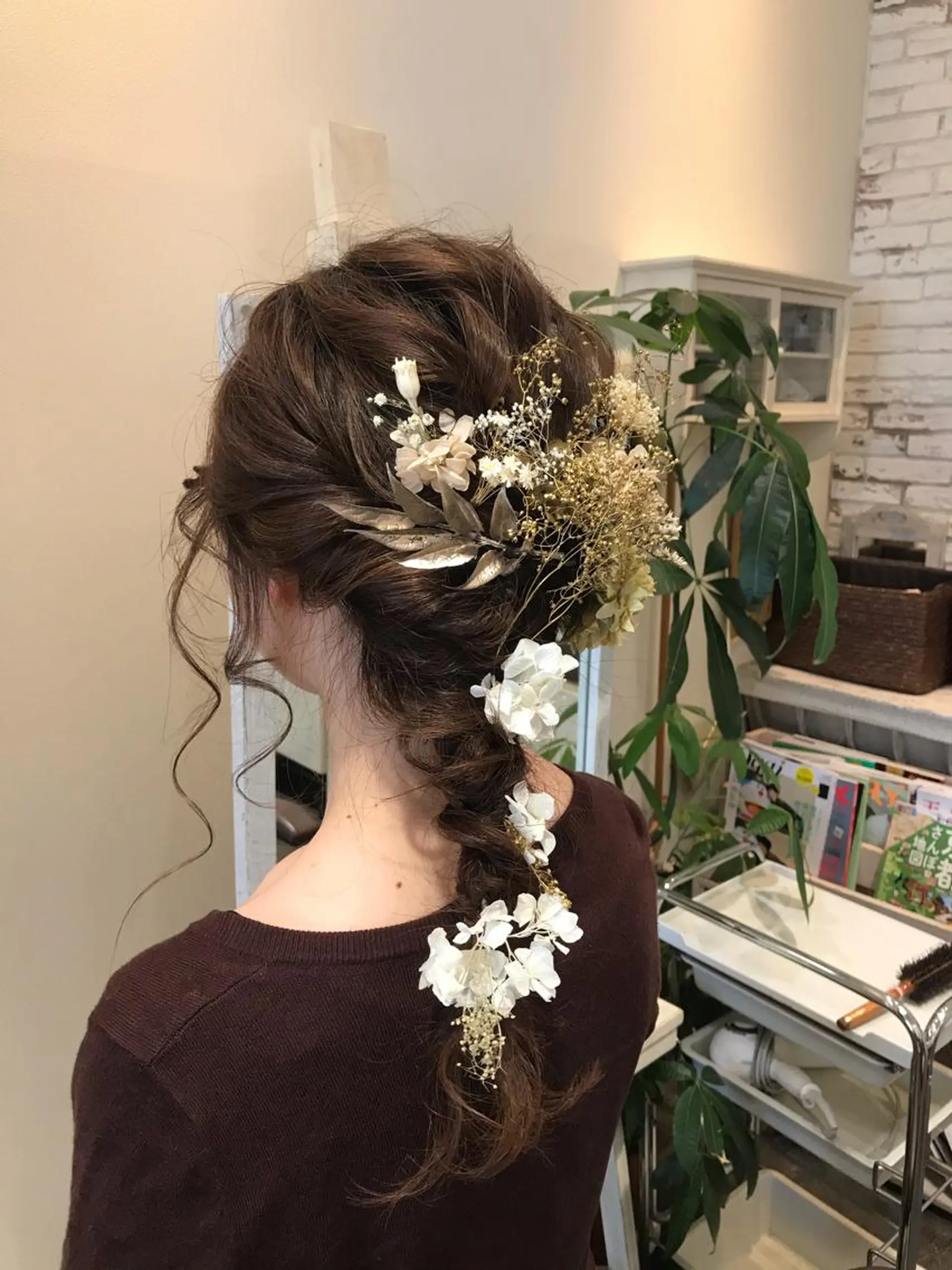 ミディアム ヘアアレンジ 縮毛矯正 トリートメント [髪質改善] 北生駒 店長/古居聖理のヘアスタイル