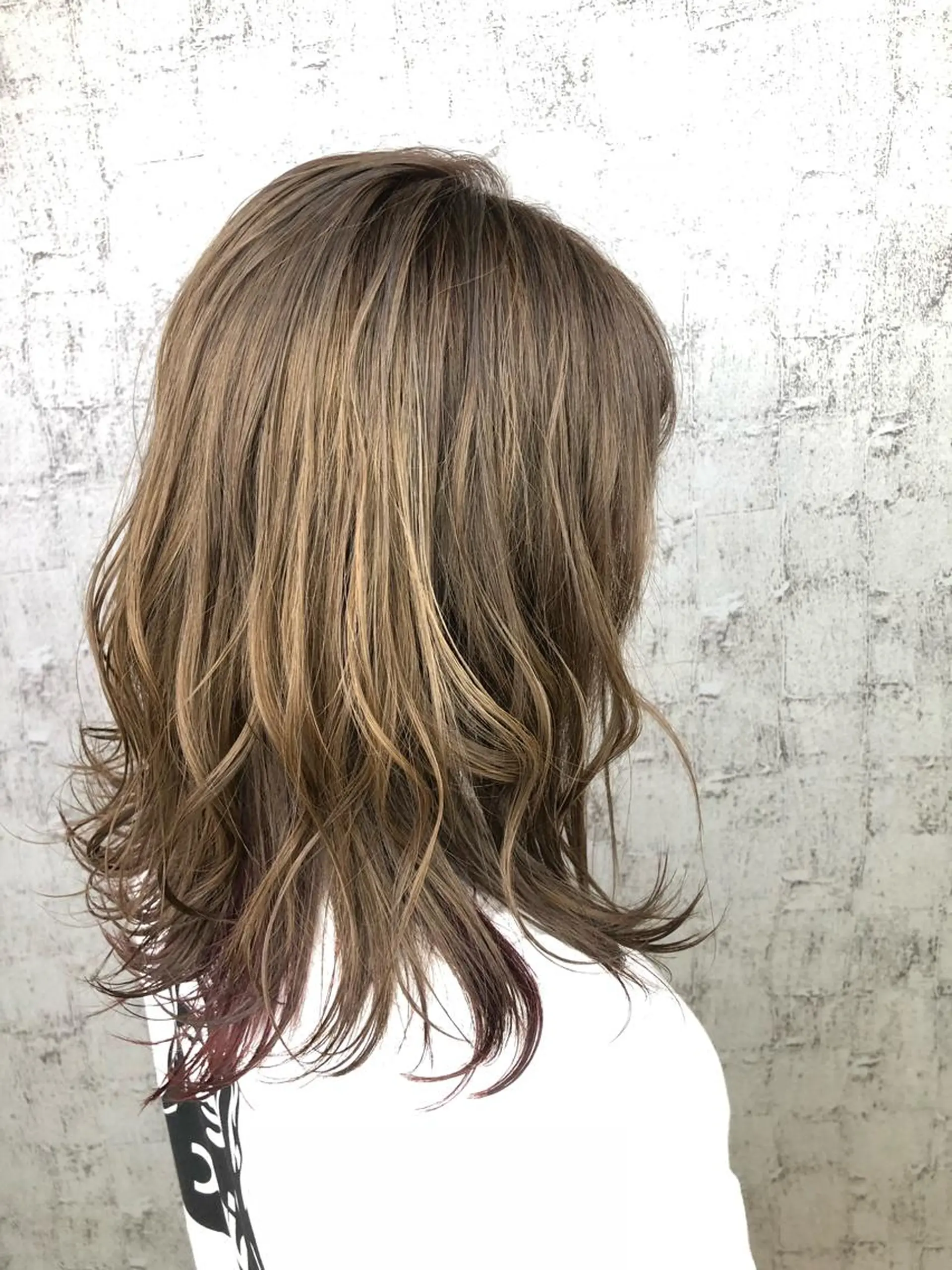 ミディアム カラー ブリーチ イルミナカラー 透明感カラー✨ツヤ髪 廣畑昌志のヘアスタイル