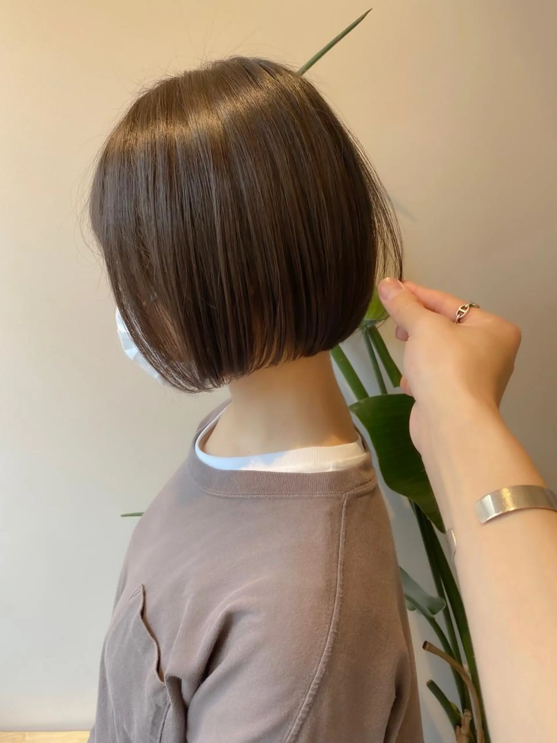 ショート カット ヘアカラー トリートメント ボブ韓国風レイヤー 錦糸町/畠中ケントのヘアスタイル