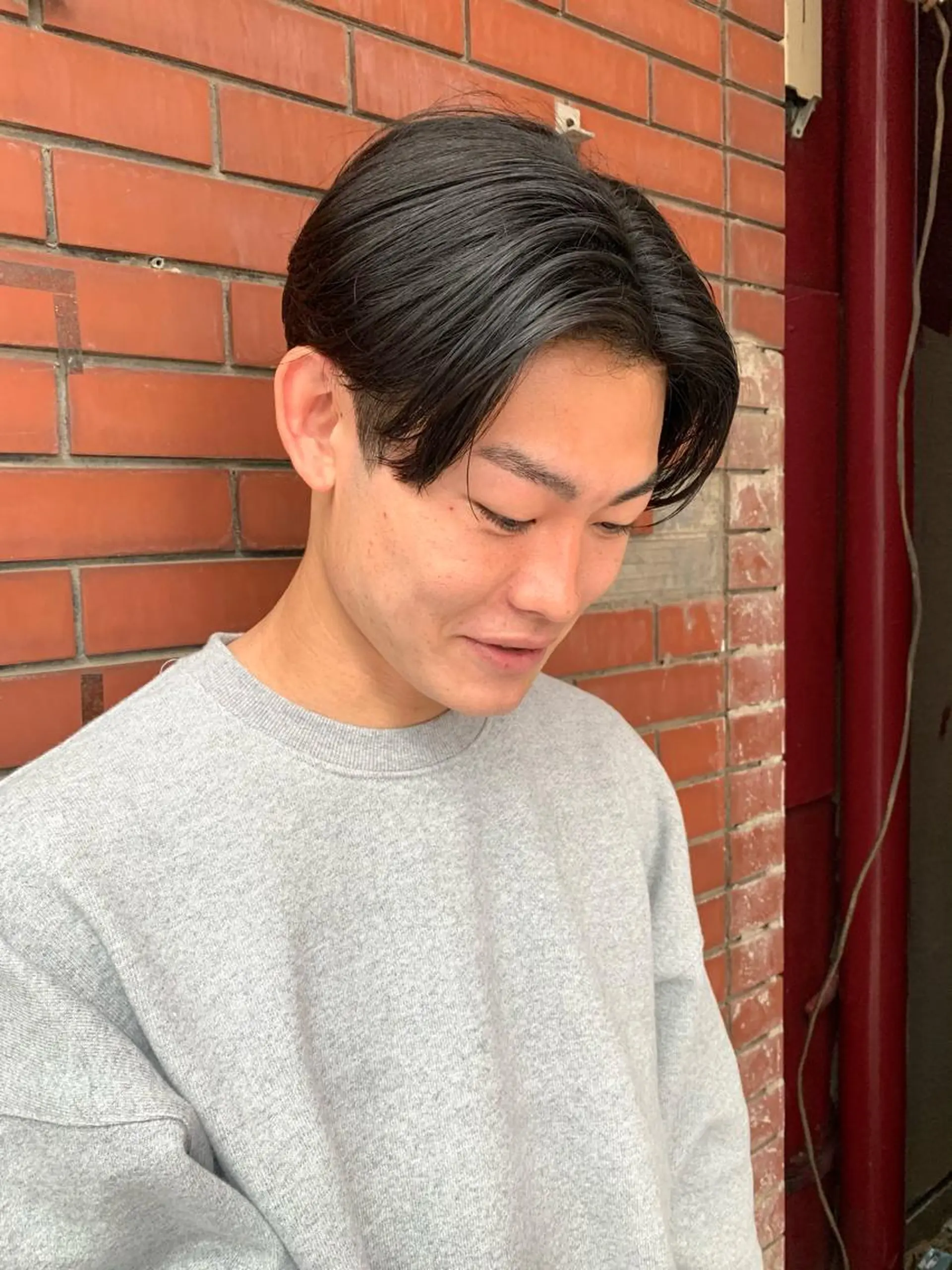 メンズ カット スパイキーパーマ 柏NO1 藤本葉のヘアスタイル