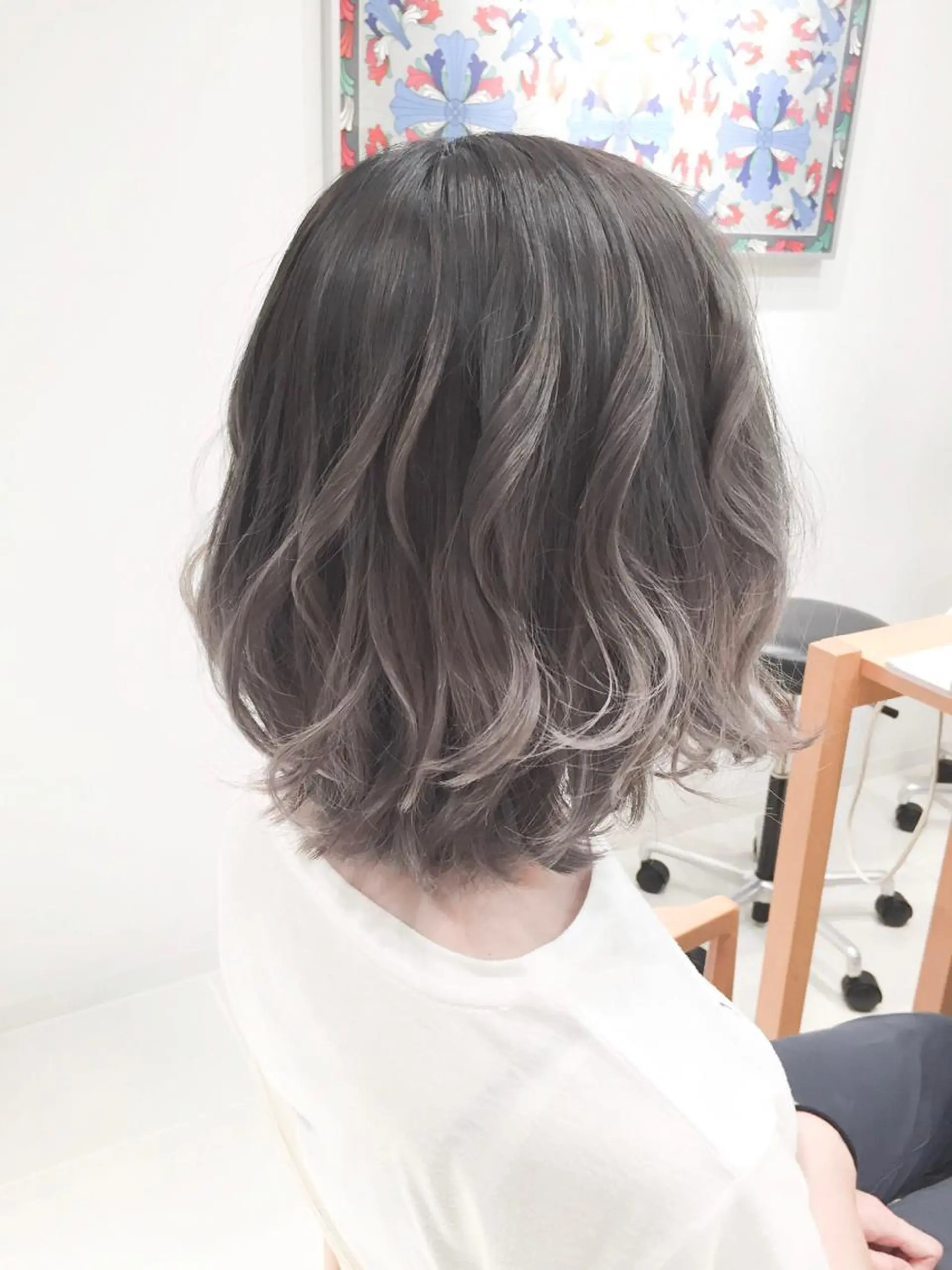 ショート カラー グレージュ モテ髪透明感❤️ デイズヘアカラーのヘアスタイル