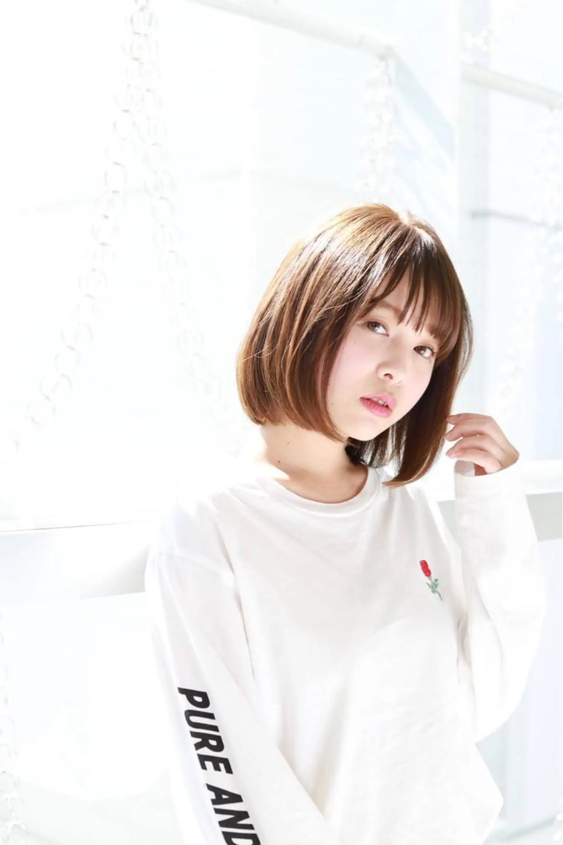 ミディアム カラー 🩵美艶髪×透明感 カラー×質感再生💚のヘアスタイル