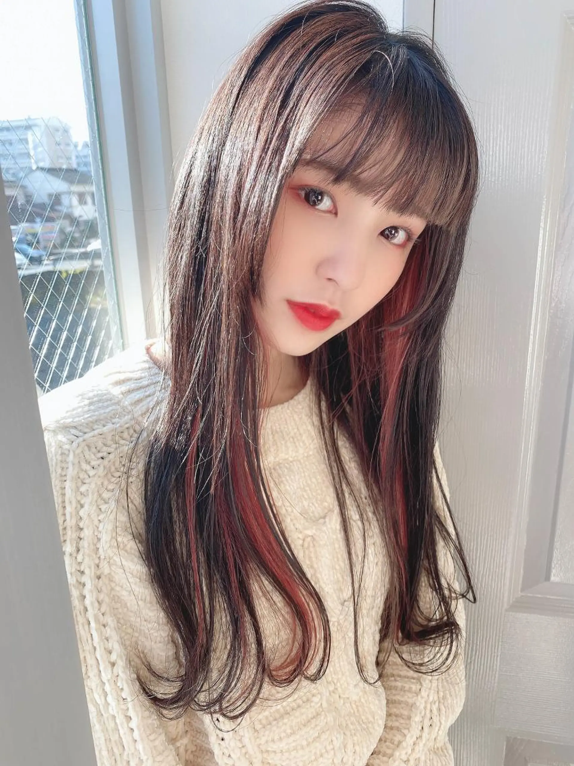 ロング カット ヘアカラー トリートメント amie新小岩 misakiのヘアスタイル