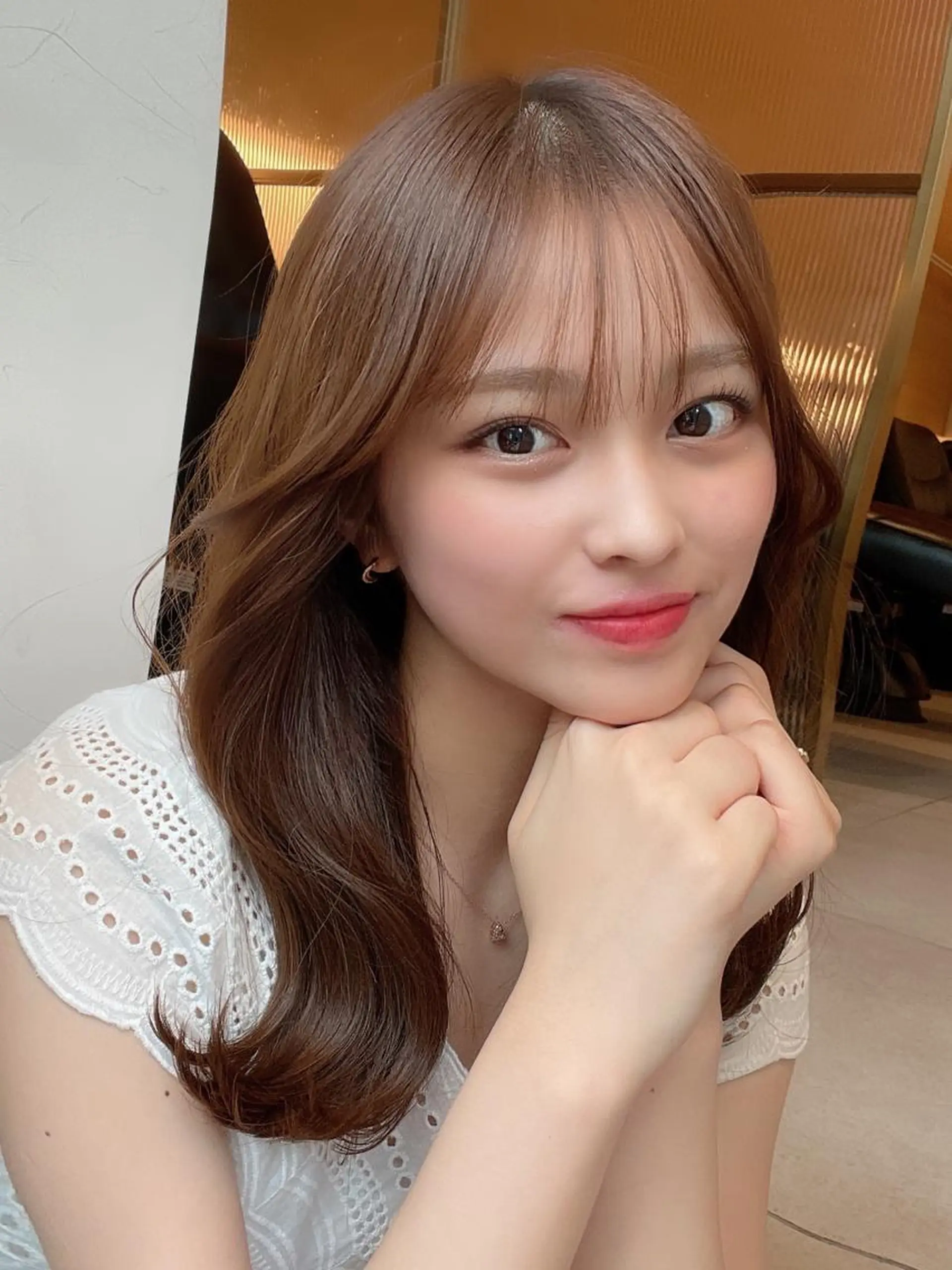 ミディアム ヨシンモリ 韓国風ヘア トリートメント ヘアカラー トリートメント ボブパーマ ウルフパーマのヘアスタイル