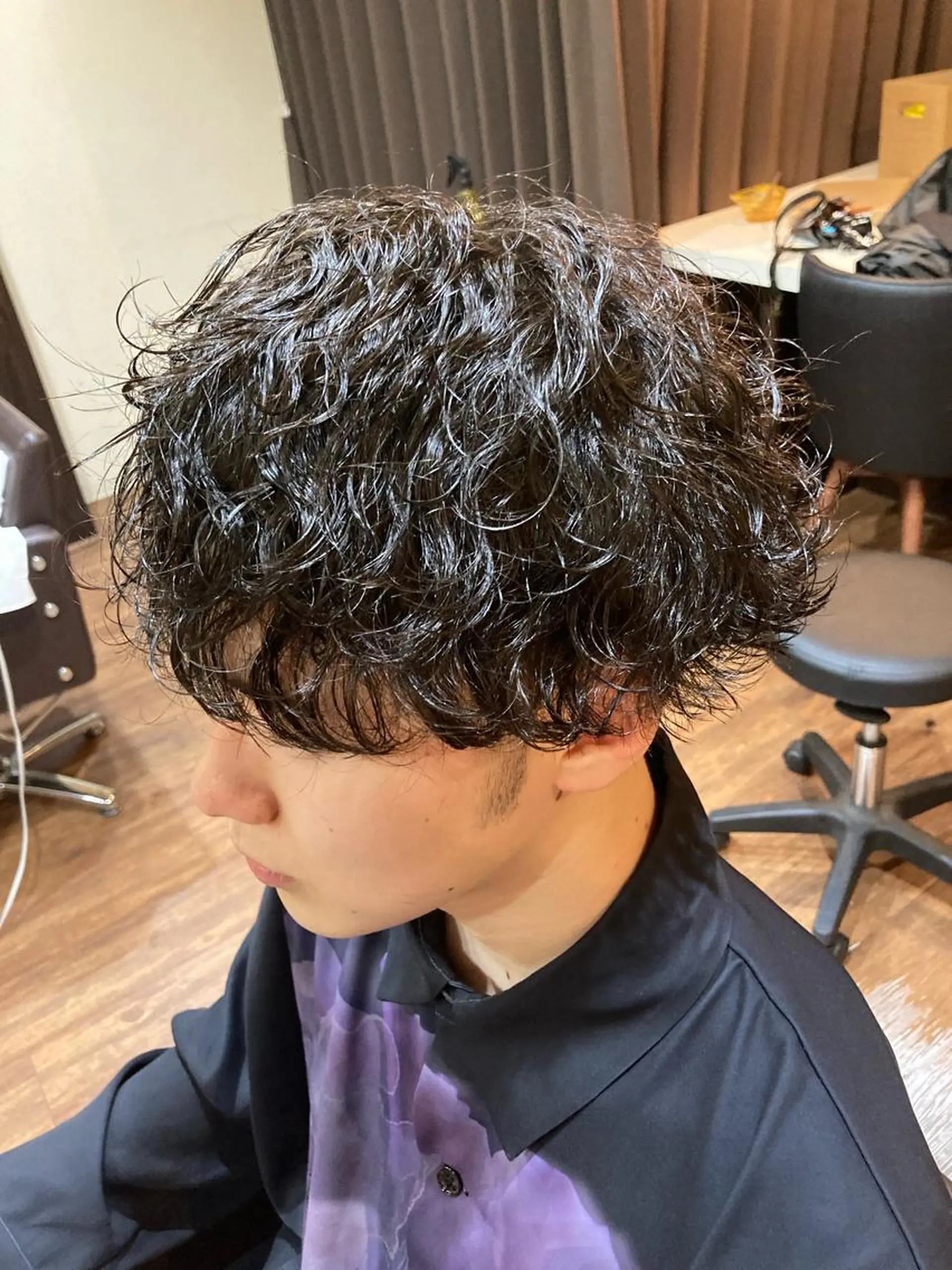 パーマ メンズ 波巻きパーマ カット パーマが得意な【最高 悠斗】のヘアスタイル