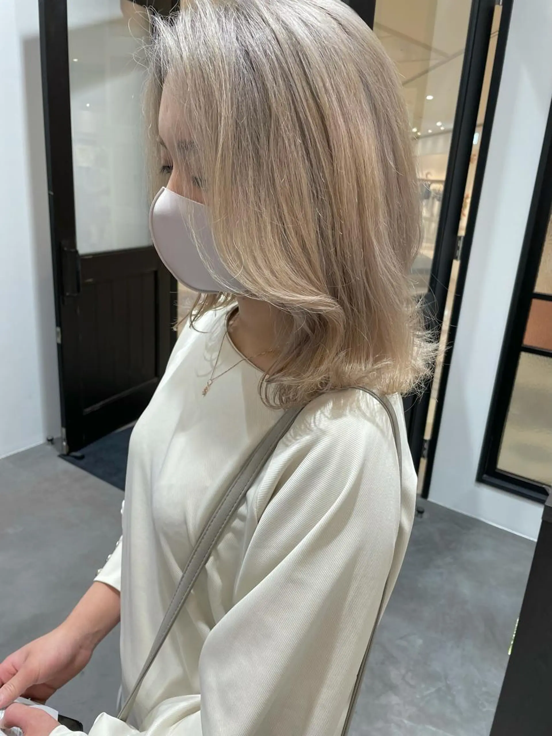 ミディアム カラー ヘアアレンジ ヘアカラー トリートメント 小倉 愛里のヘアスタイル