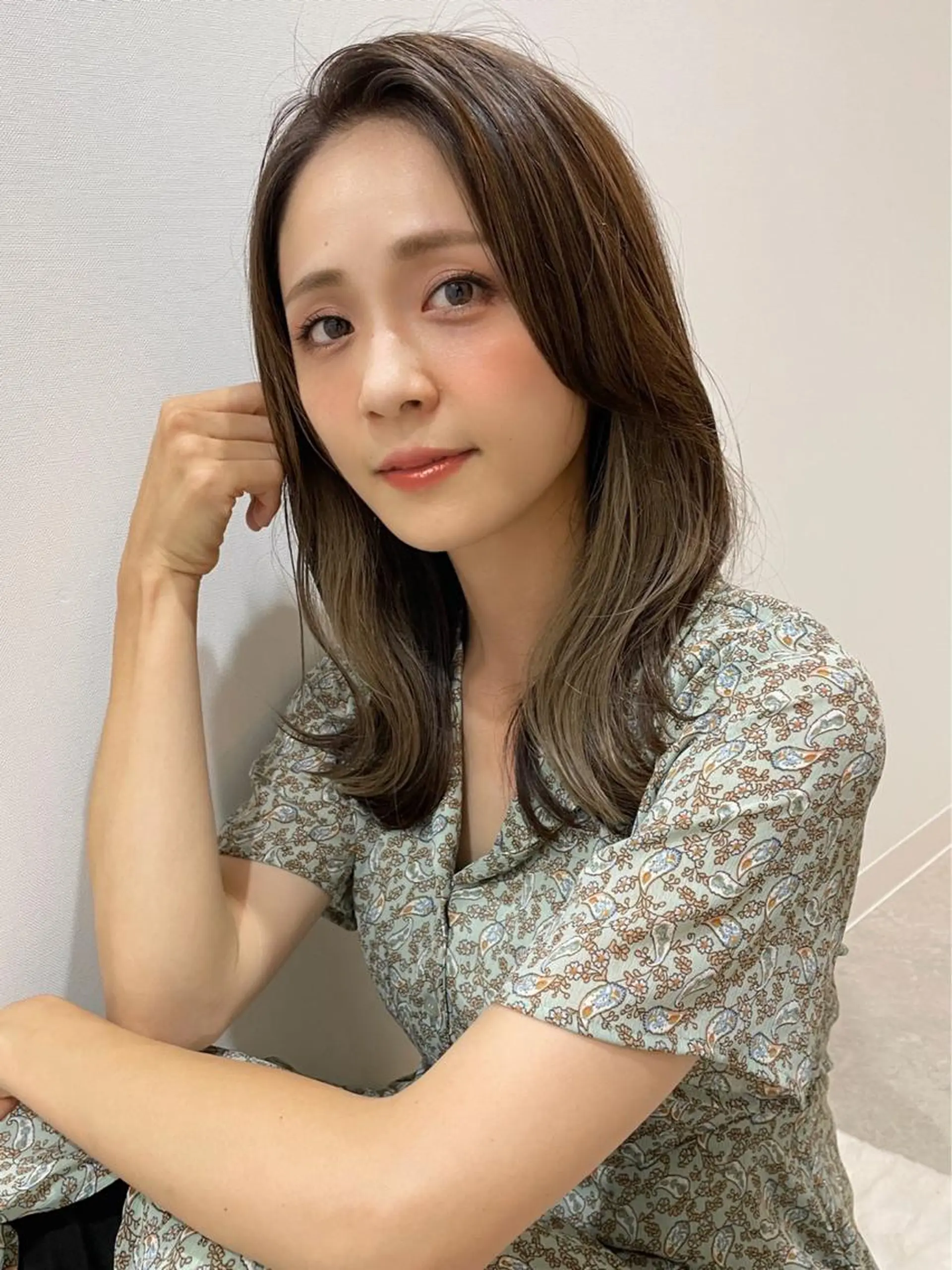 ロング カット ヘアカラー トリートメント 我舞谷 将人のヘアスタイル