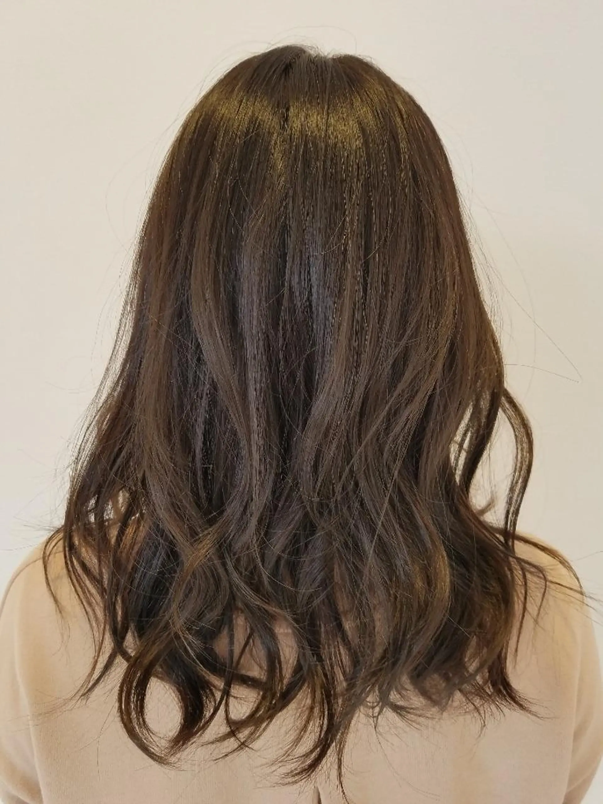 セミロング カラー ダークグレー ダークグレージュ グレージュ 髪質改善/ハイライト 小林秀樹のヘアスタイル