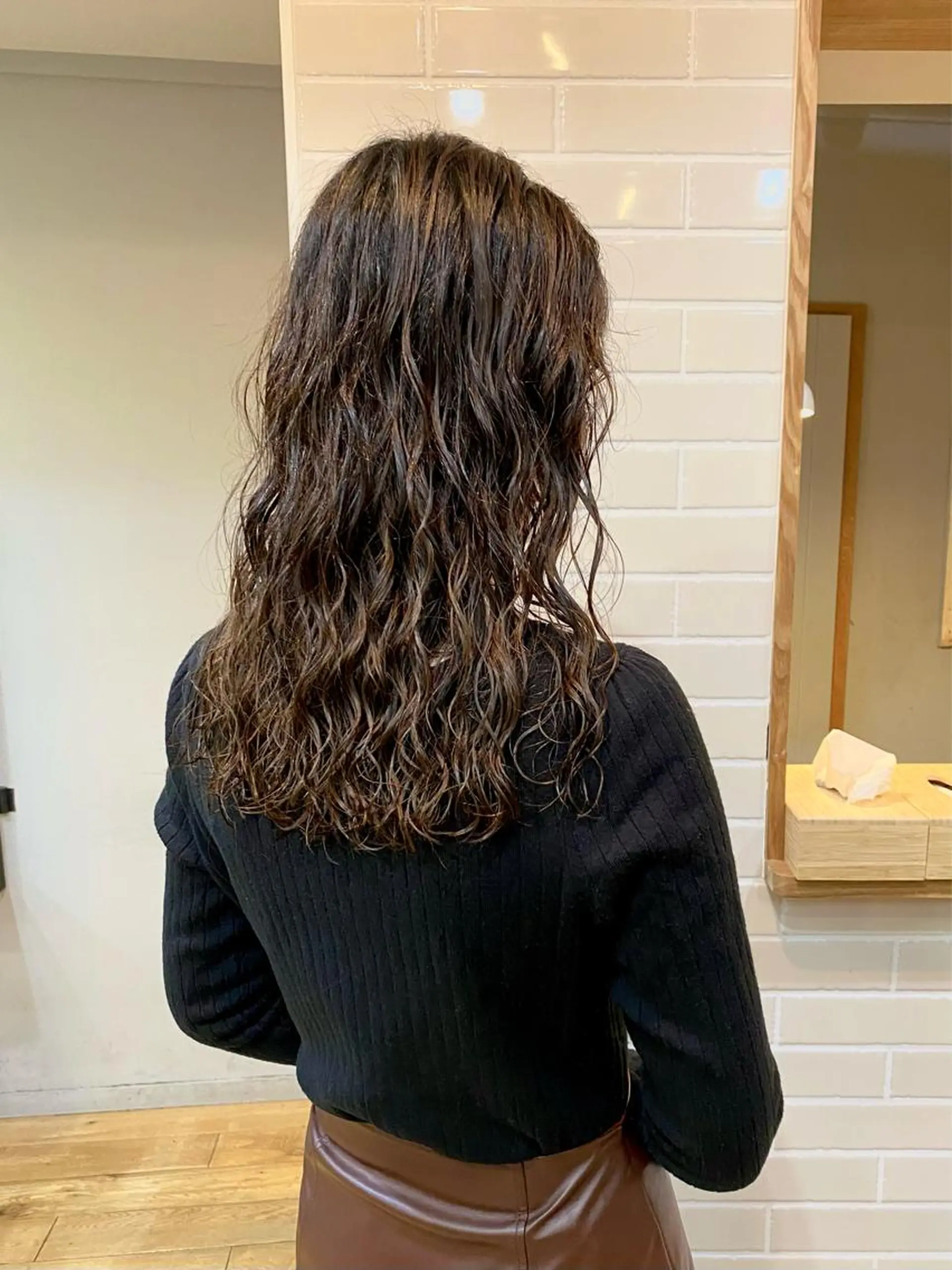 セミロング パーマ セミロングパーマ カット ヘアカラー トリートメント 店長　ショート& パーマ　坂本のヘアスタイル