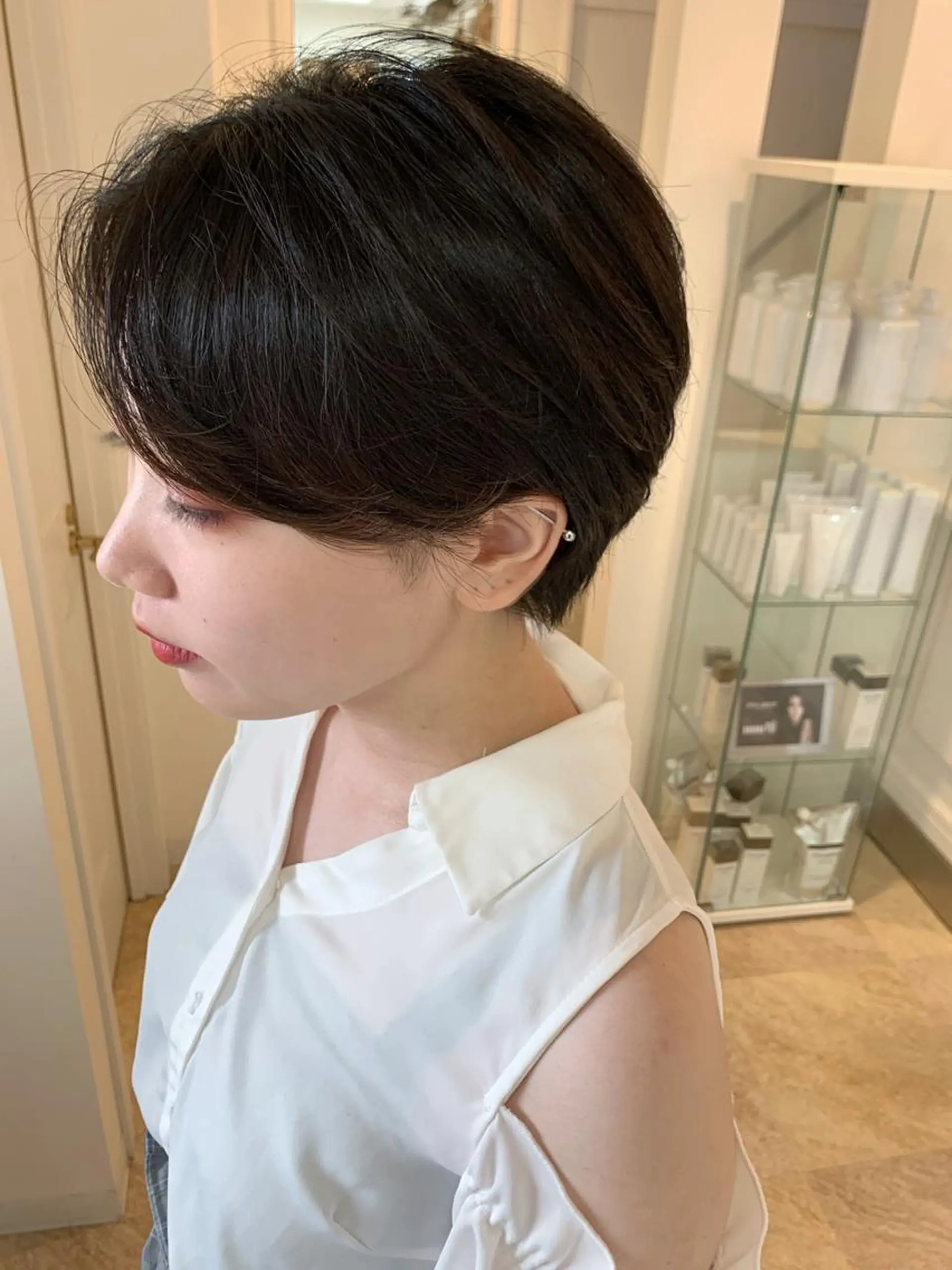 ショート カット ヘアカラー トリートメント SALOWIN名古屋本山店所属・🍀ナガヤマ ヒデアキ🍀のヘアスタイル