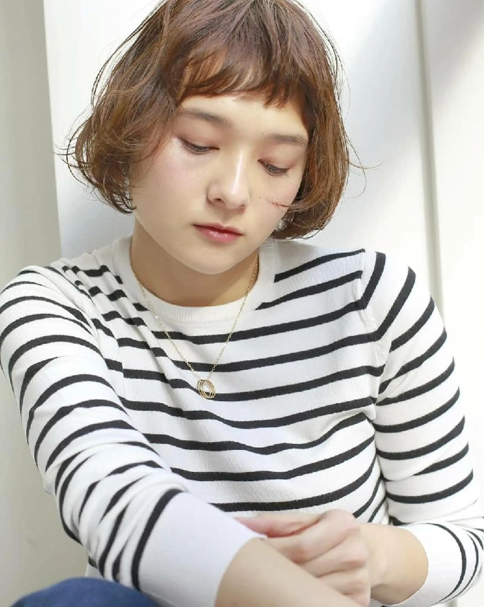 パーマ ショート メゾンブランアヴェダ所属・ホリウチ ユキエのヘアスタイル