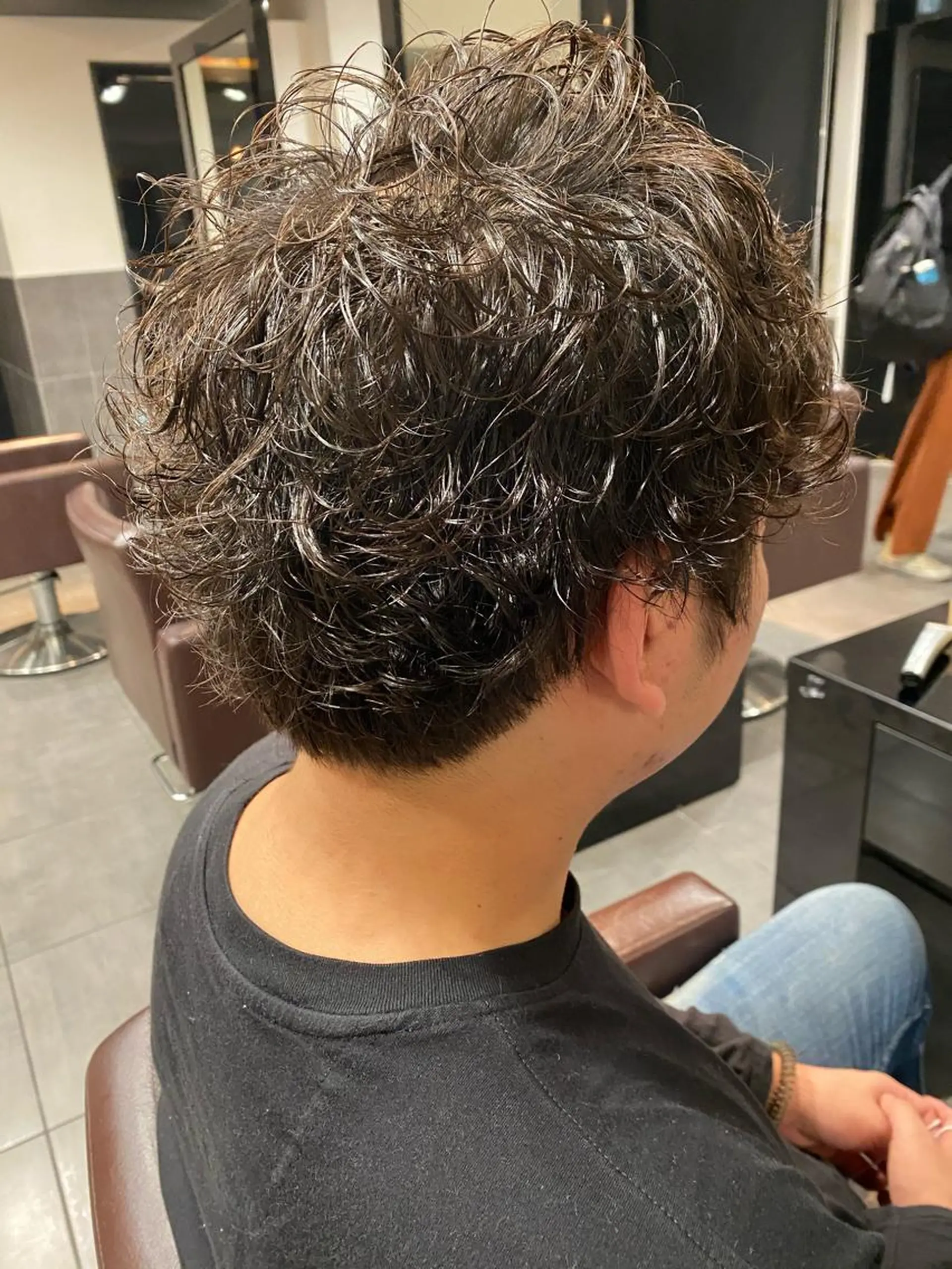 パーマ メンズ カット パーマ ⭕️メンズパーマ⭕️ 山口　裕太郎のヘアスタイル