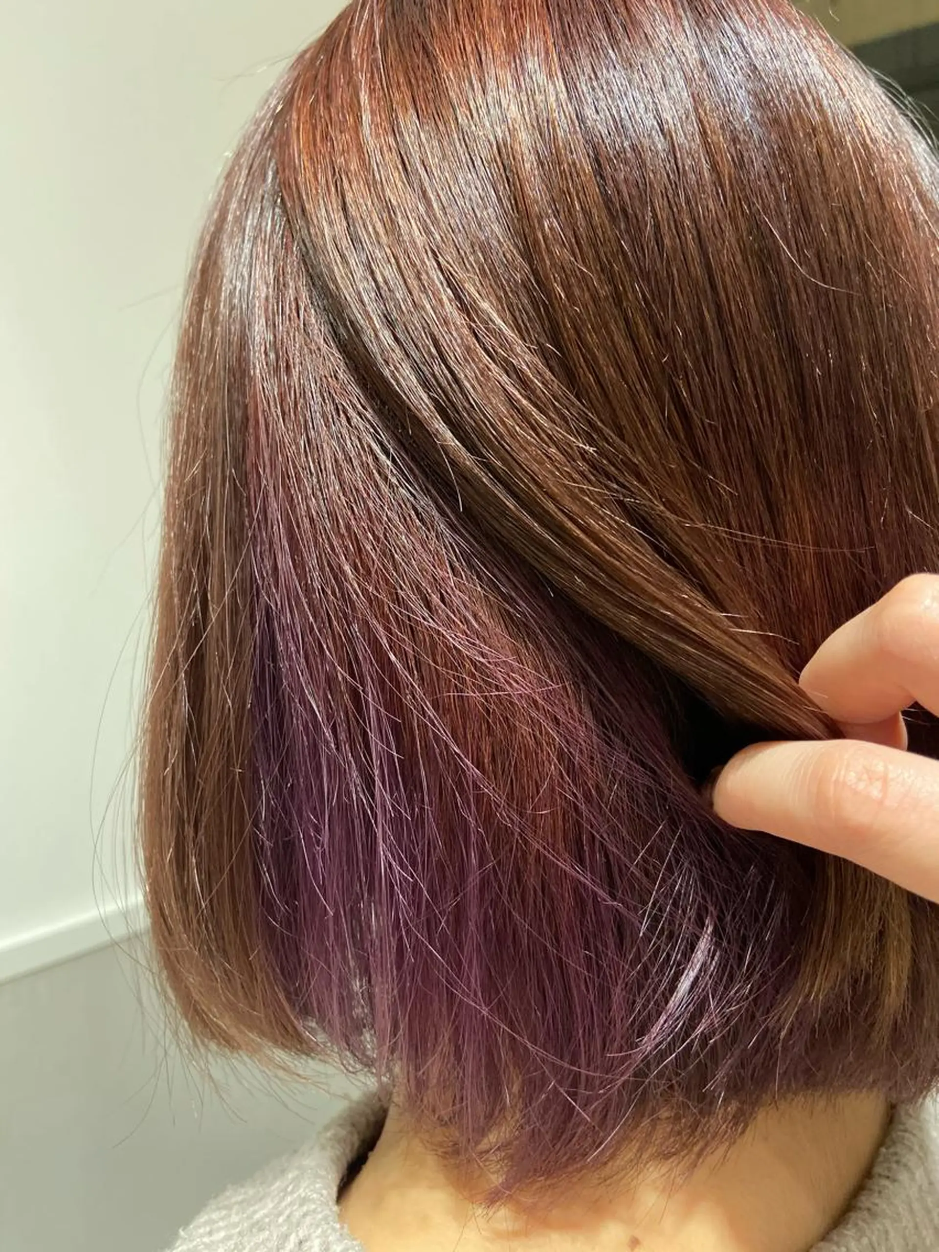 ミディアム カラー ラベンダーカラー ピンクカラー ピンクラベンダー SALOWIN所属・小栗 麻衣のヘアスタイル