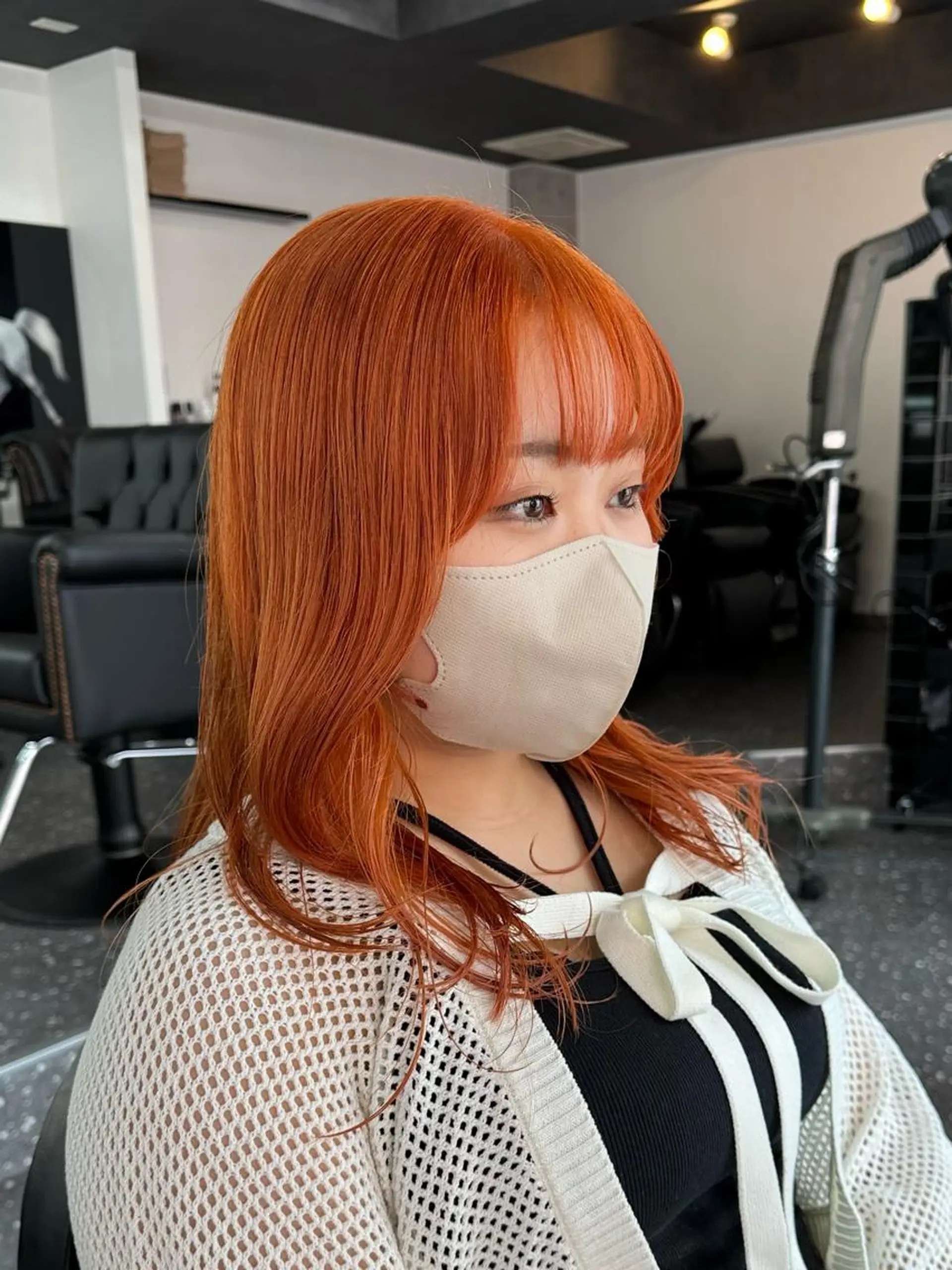 ミディアム カラー ヘアカラー トリートメント 韓国風レイヤー🗝要 暗透カラー📓吉祥寺のヘアスタイル