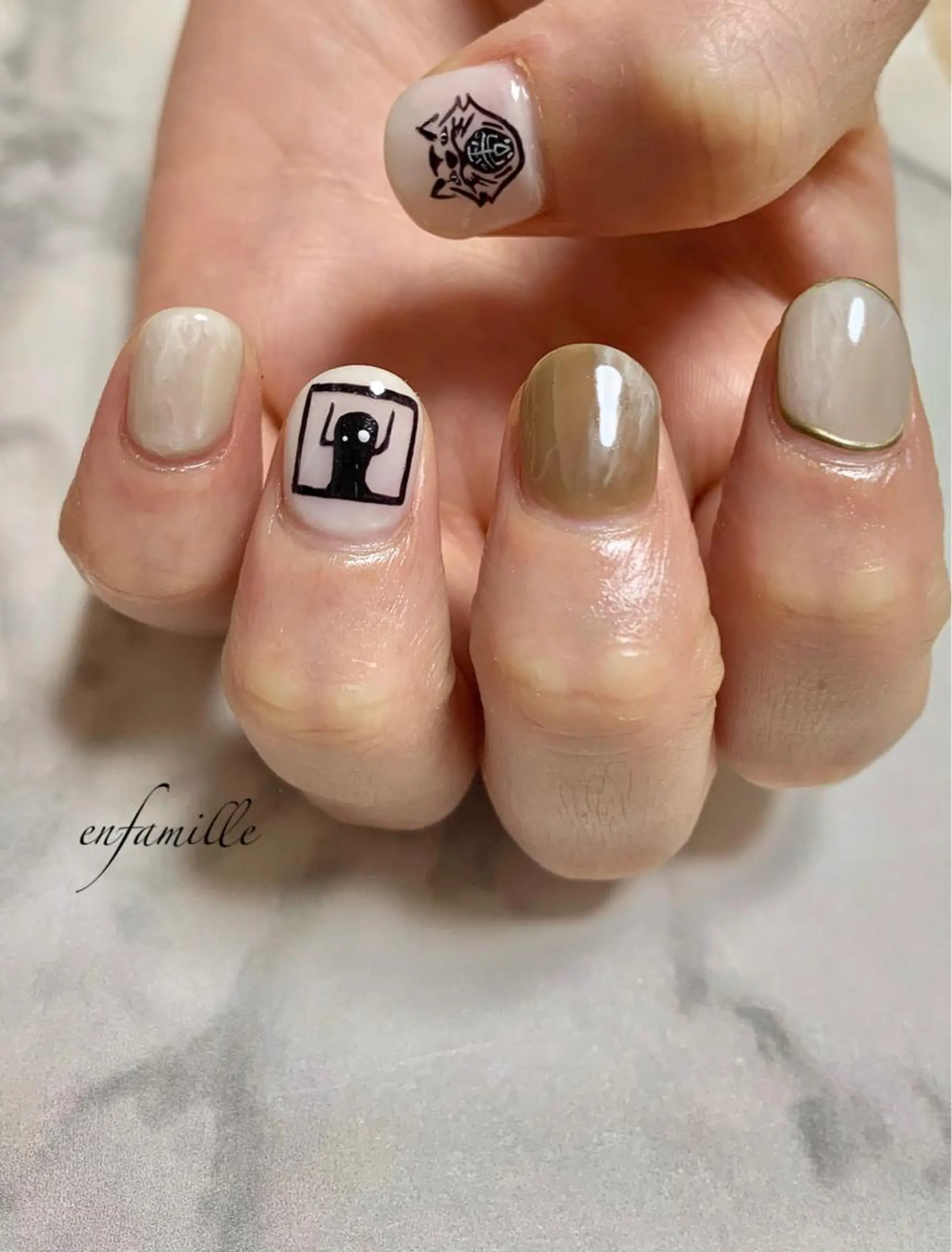 ネイル アートネイル ハンドネイル nail salon en familleのネイルデザイン