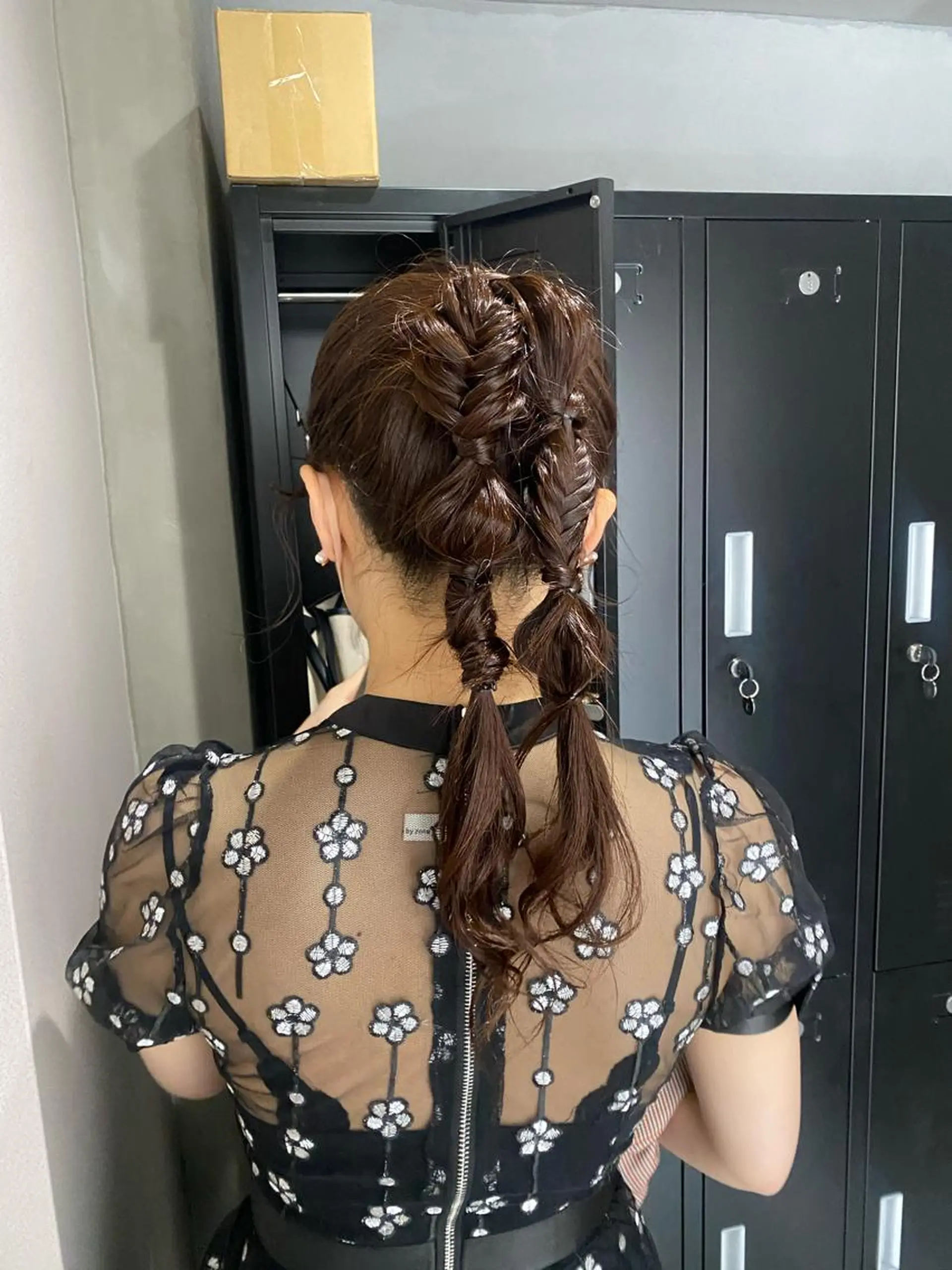 ロング カラー ヘアアレンジ ポニーテール ヘアセット 田代 佳穂のヘアスタイル
