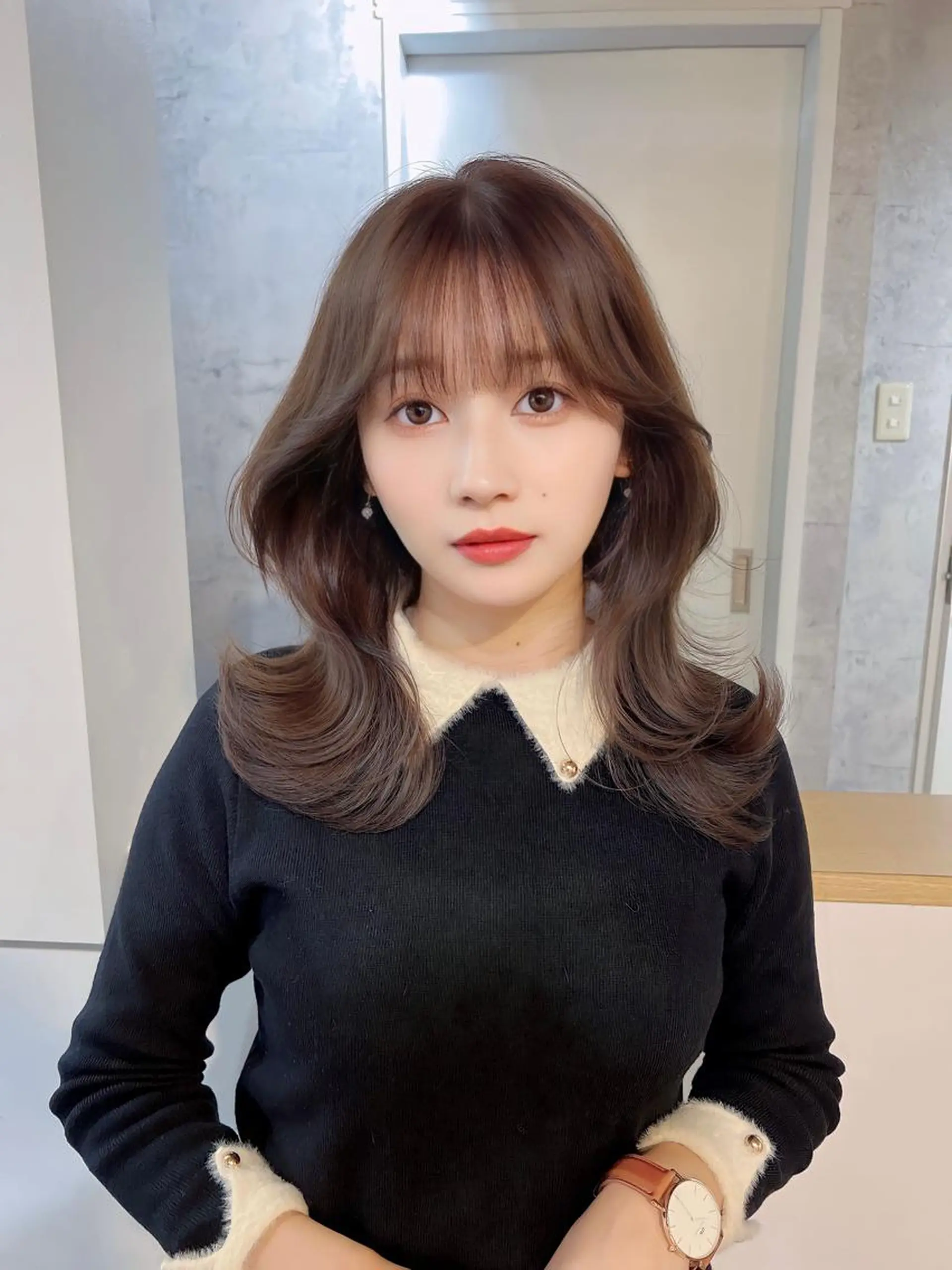 セミロング カラー カット ヘアカラー トリートメント 【韓国くびれ】ヘア 💕田中将吾のヘアスタイル