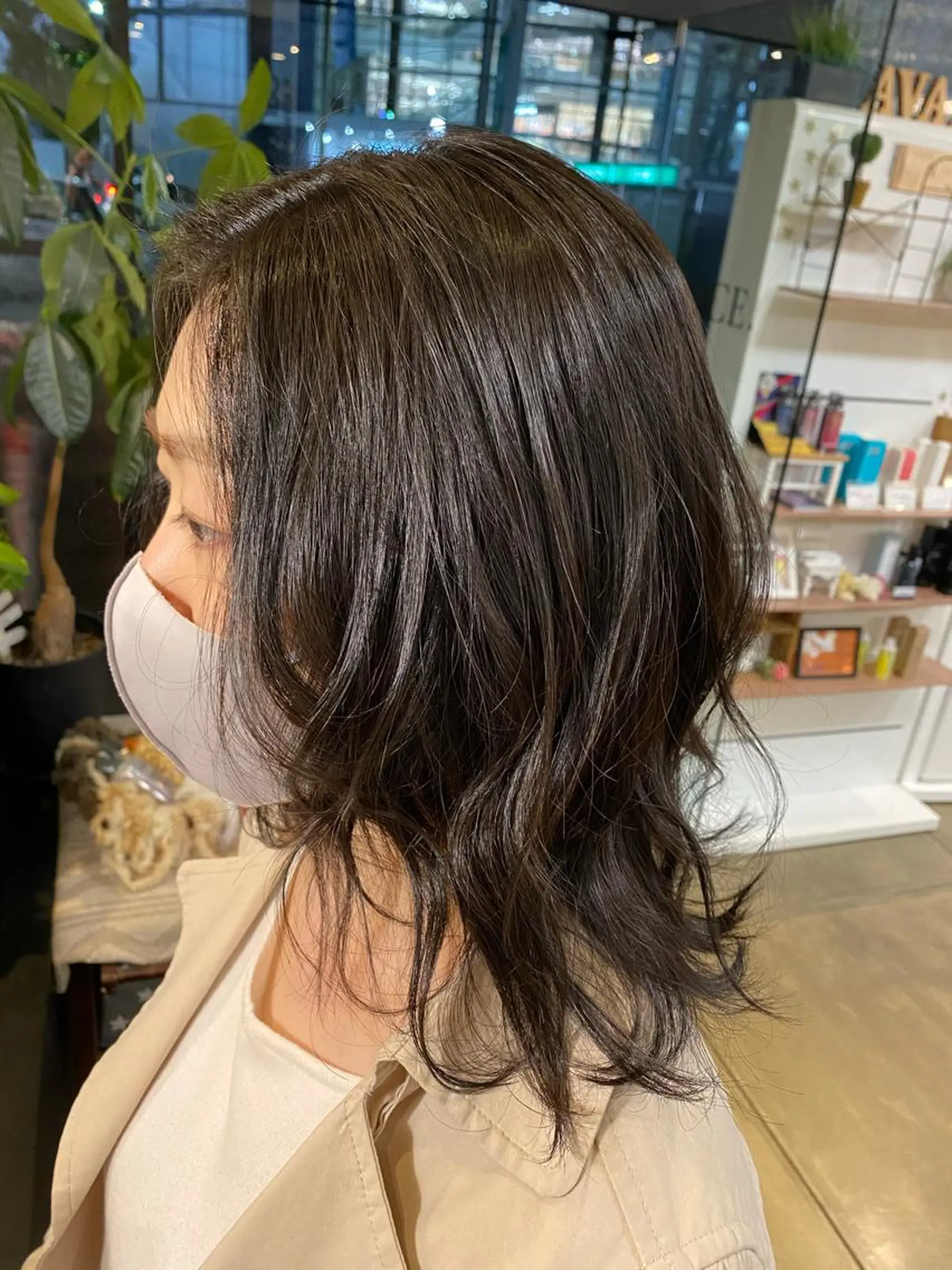 ミディアム カラー アッシュ ブリーチ グレージュ カット ヘアカラー 合志宗真/阿倍野/店 長/新規指名No.1のヘアスタイル