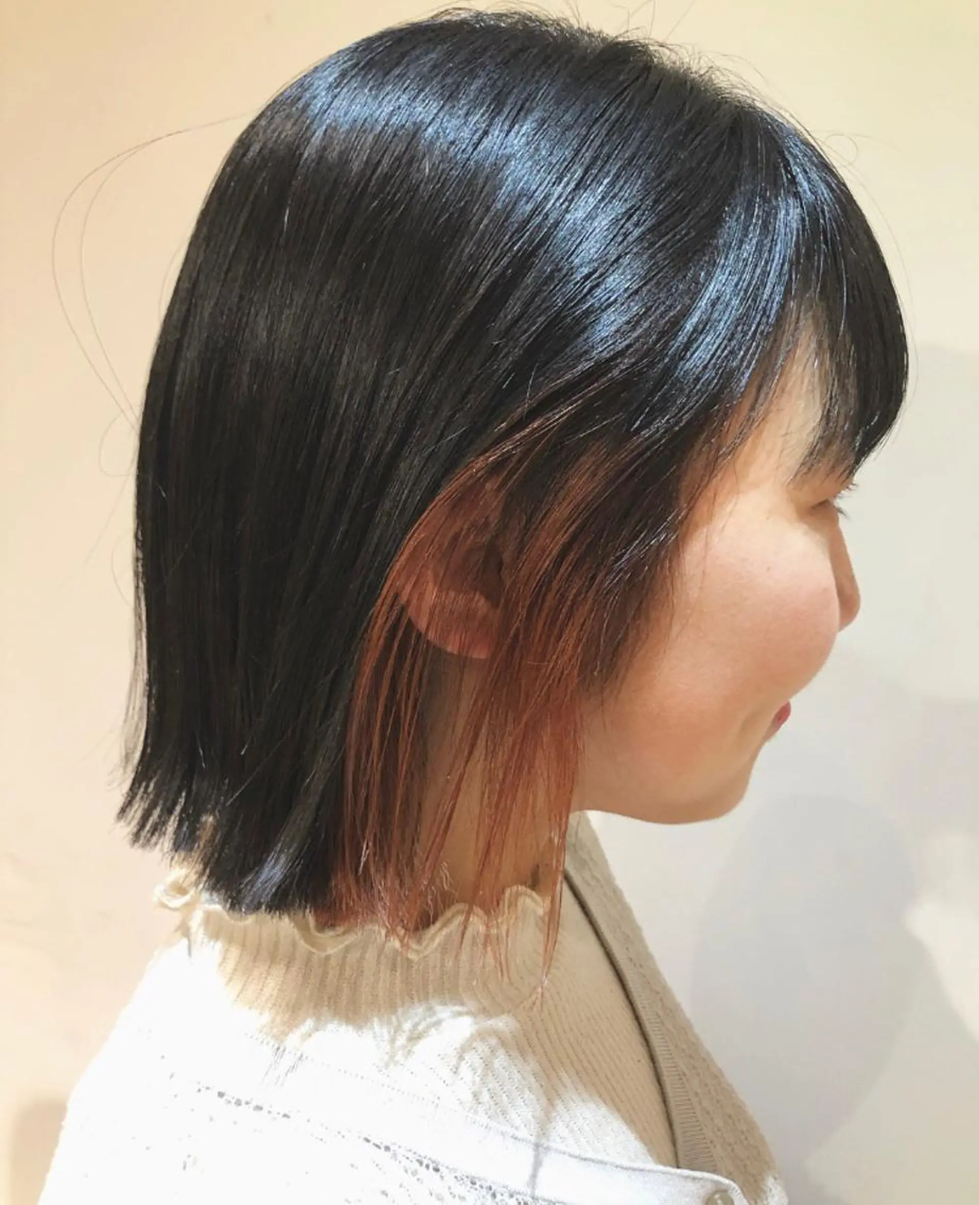 ショート カラー インナーカラー オレンジ カット ヘアカラー トリートメント scene.池袋所属・scene. haraのヘアスタイル