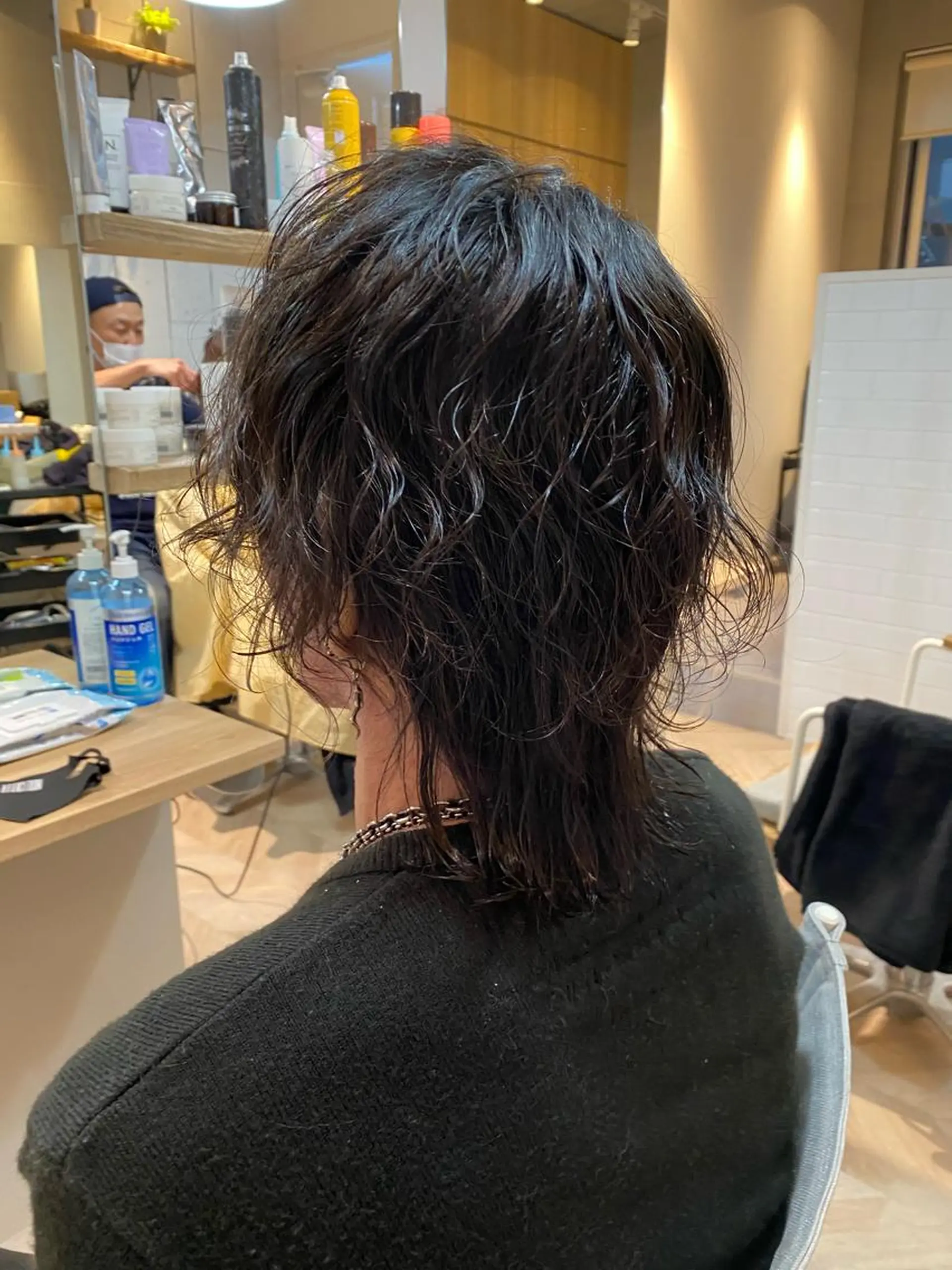 メンズ メンズパーマ メンズウルフカット ウルフカット 西山 恵太郎のヘアスタイル