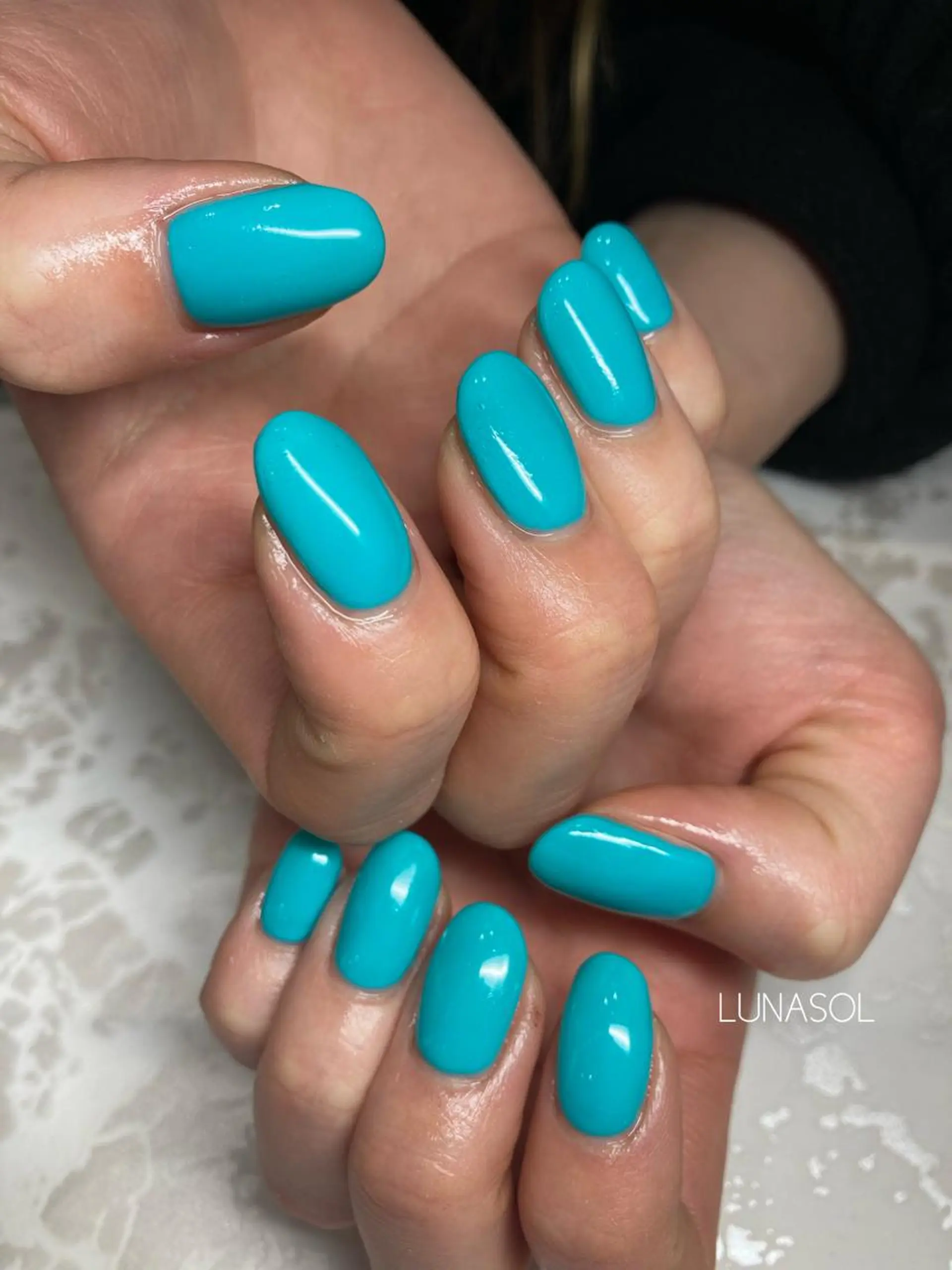 ネイル ブルー ハンドネイル soluna ソルーナのネイルデザイン